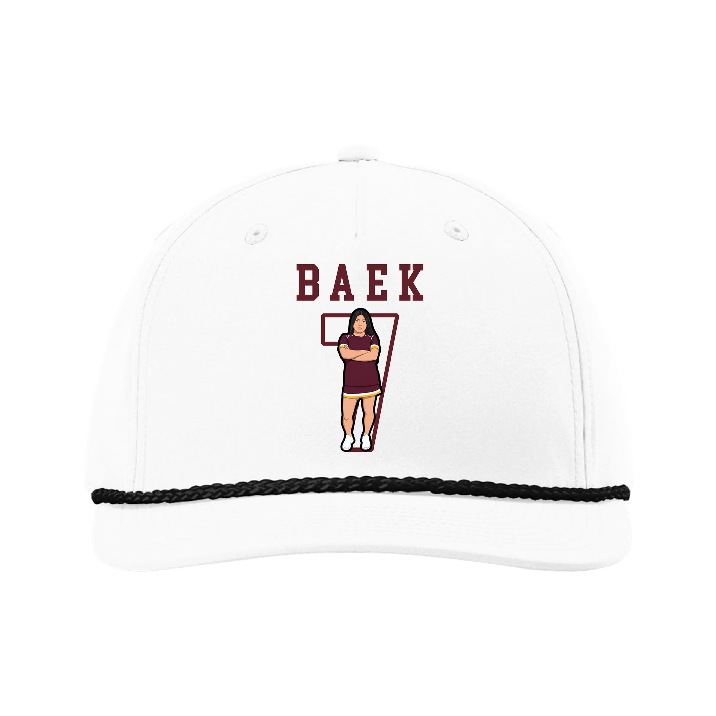 Five-Panel Classic Rope Cap — Shirsey in White