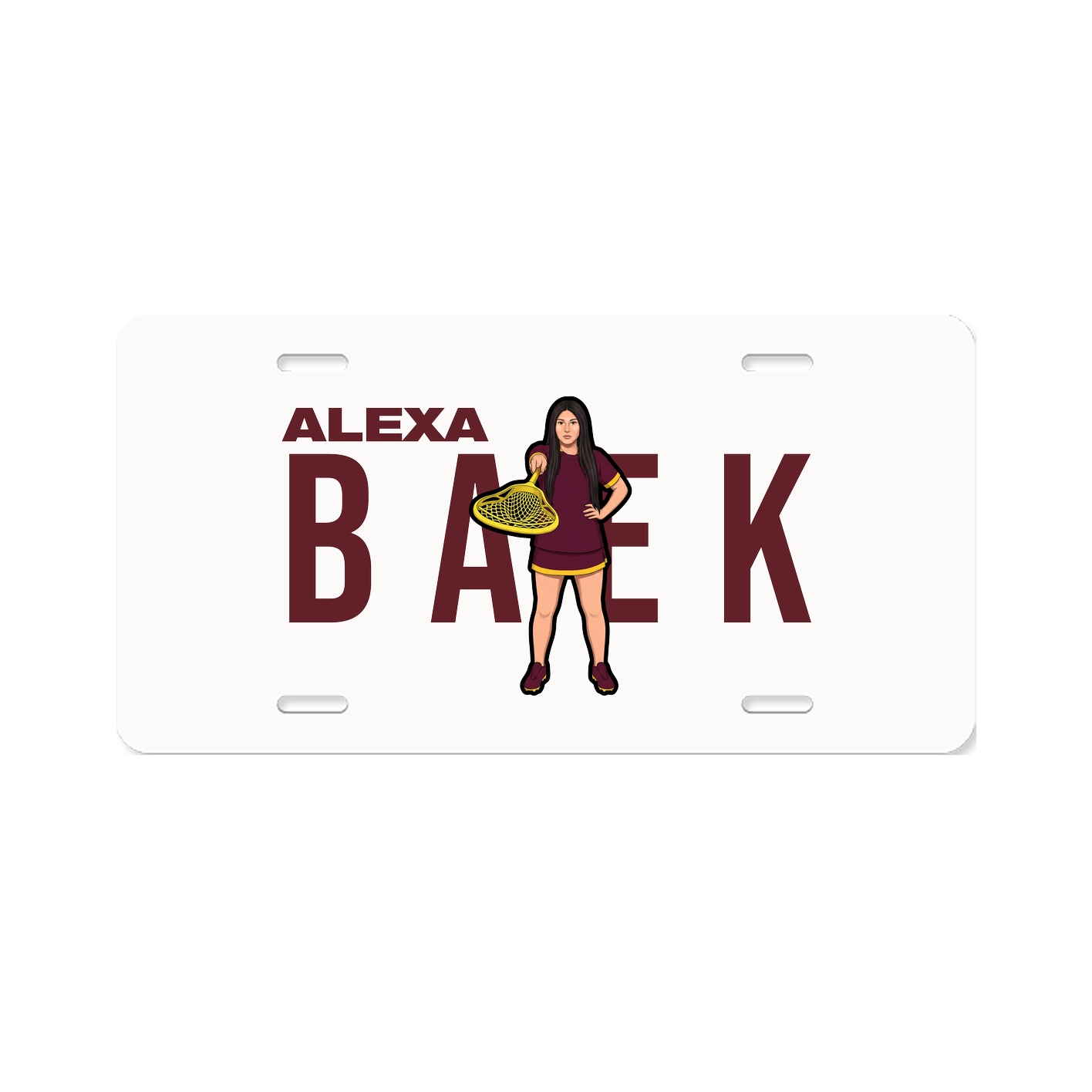 License Plate — Player Name in Classic