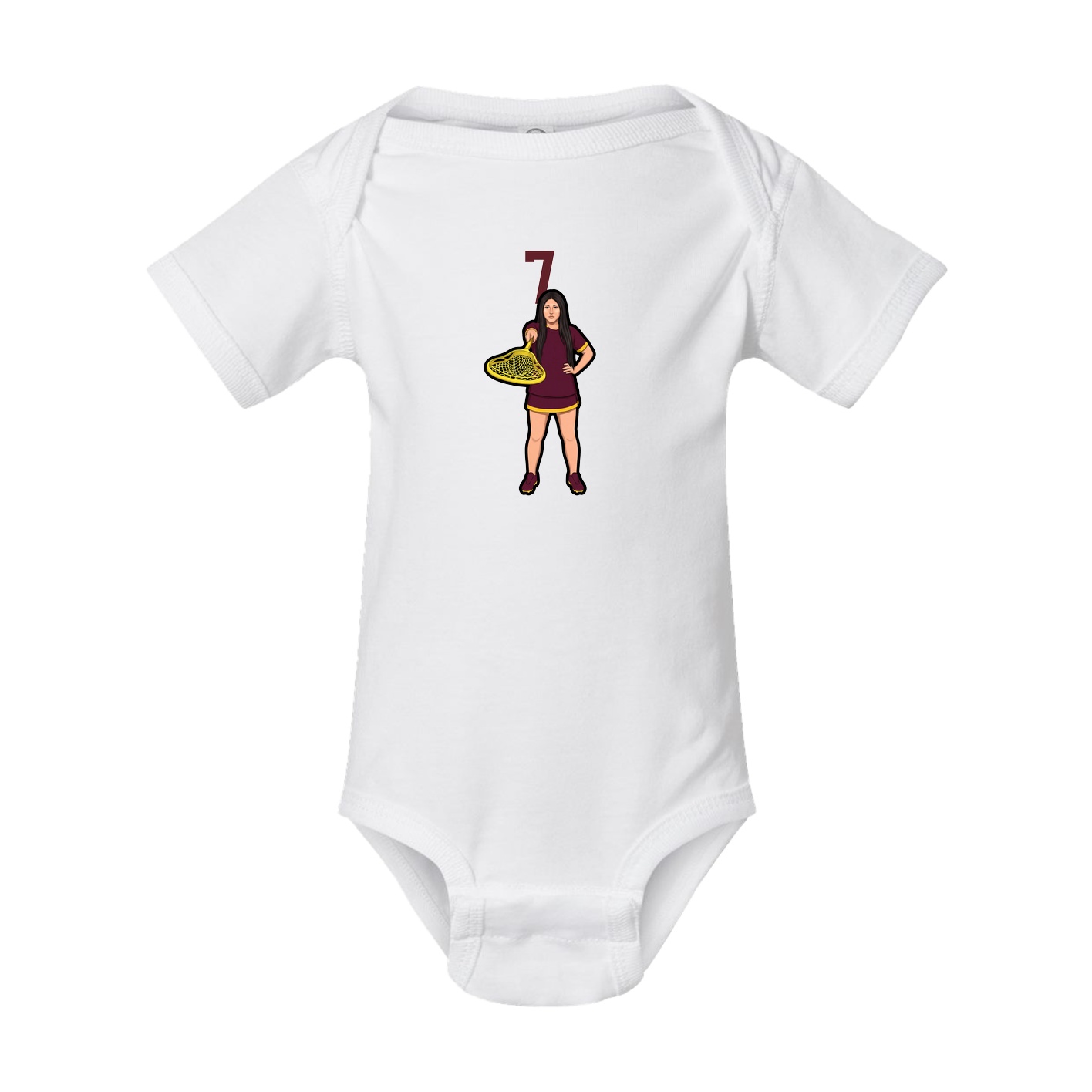 Baby Onesie — Number Top in White