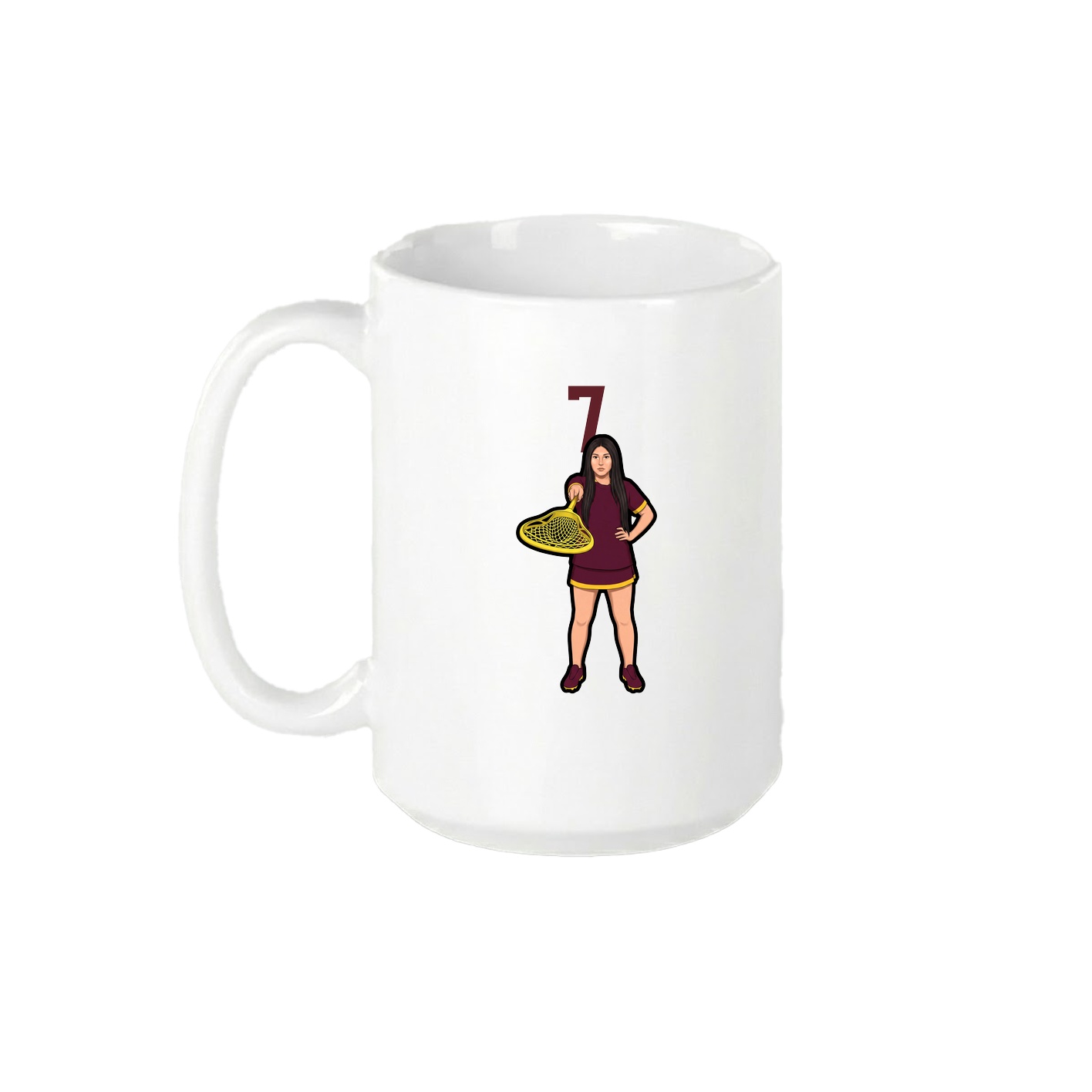 15oz Coffee Mug — Number Top in White