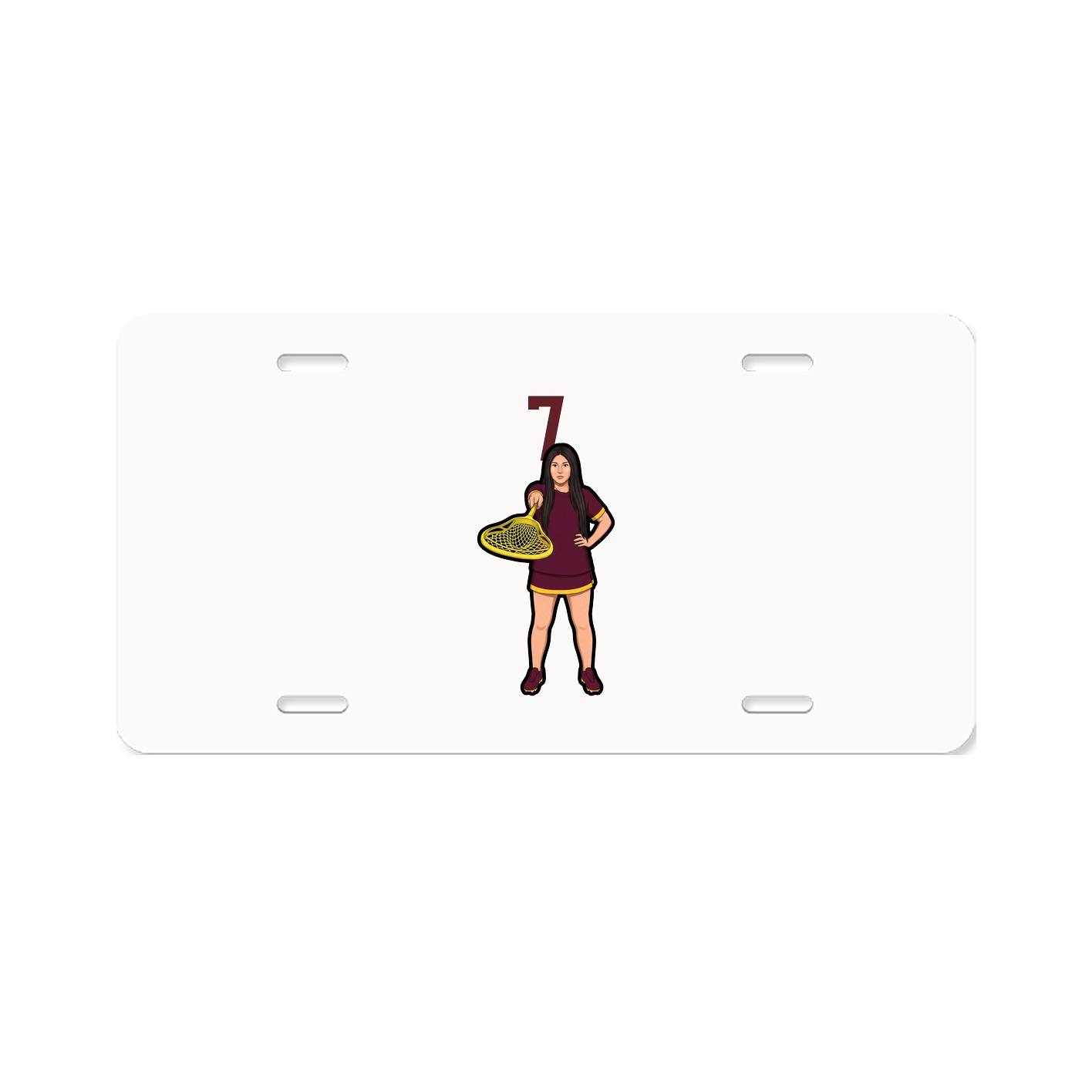 License Plate — Number Top in Classic