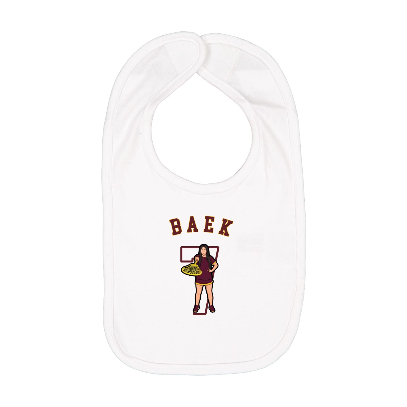 Infant Bib — Shirsey Arch in White
