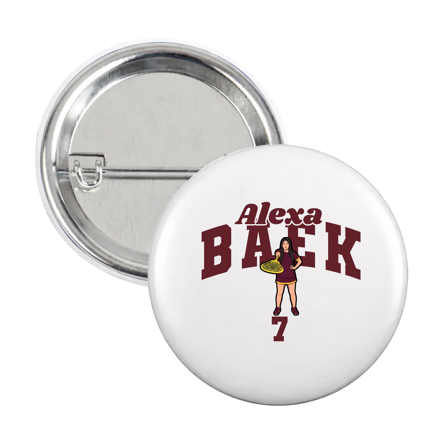 Game Day Button — Signature Arch in White
