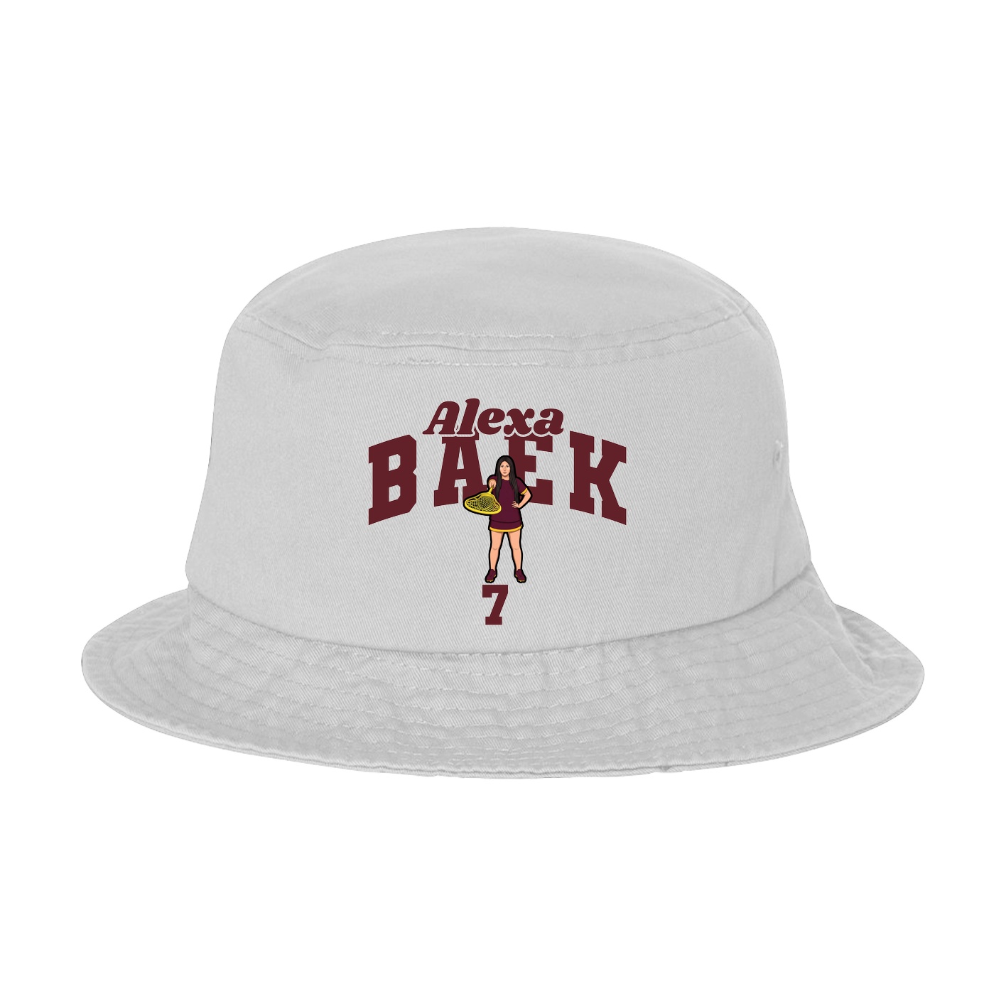 Bucket Cap — Signature Arch in White