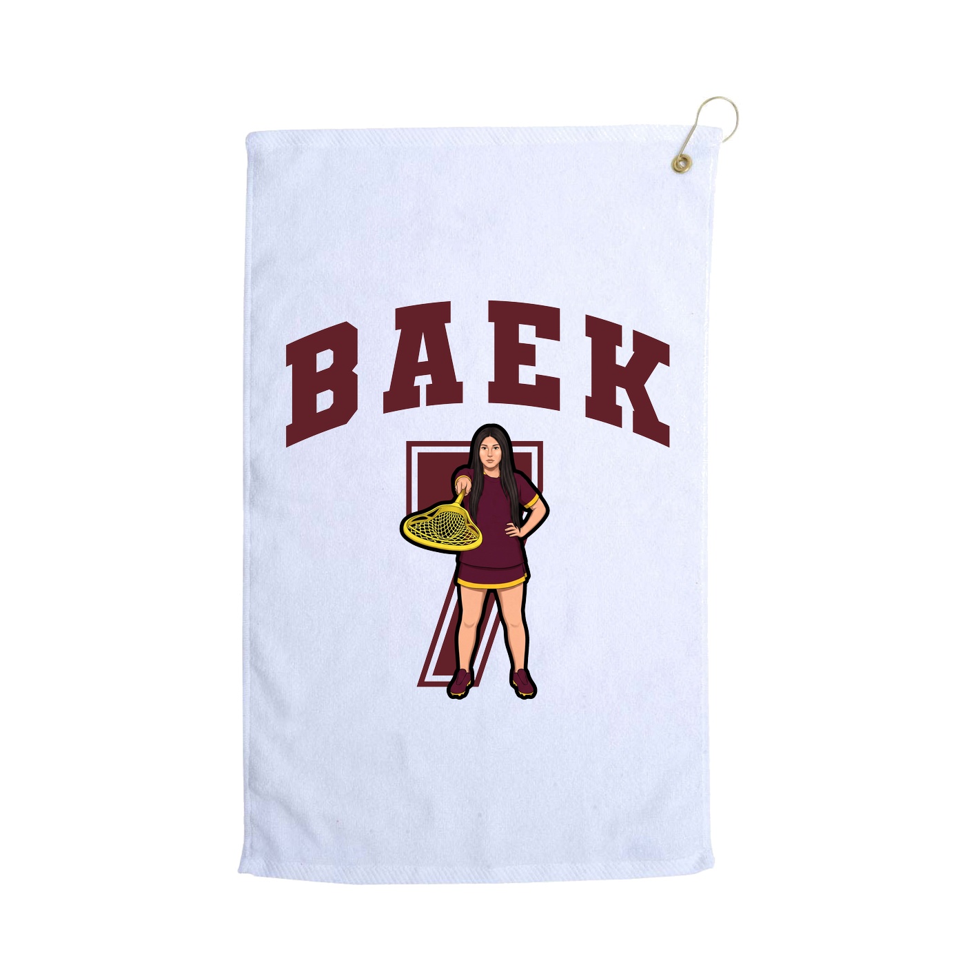Golf Towel — Number in White