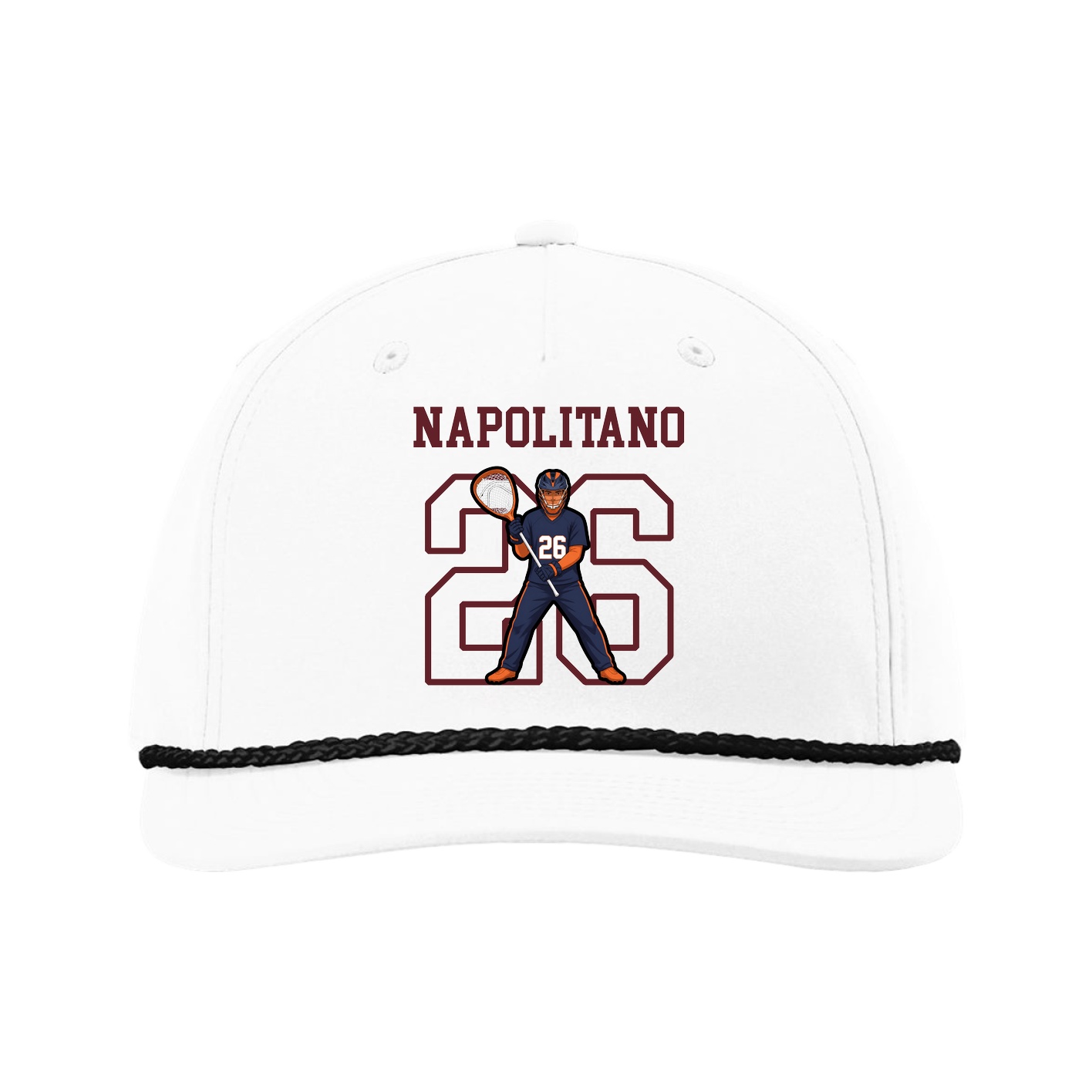 Five-Panel Classic Rope Cap — Shirsey in White