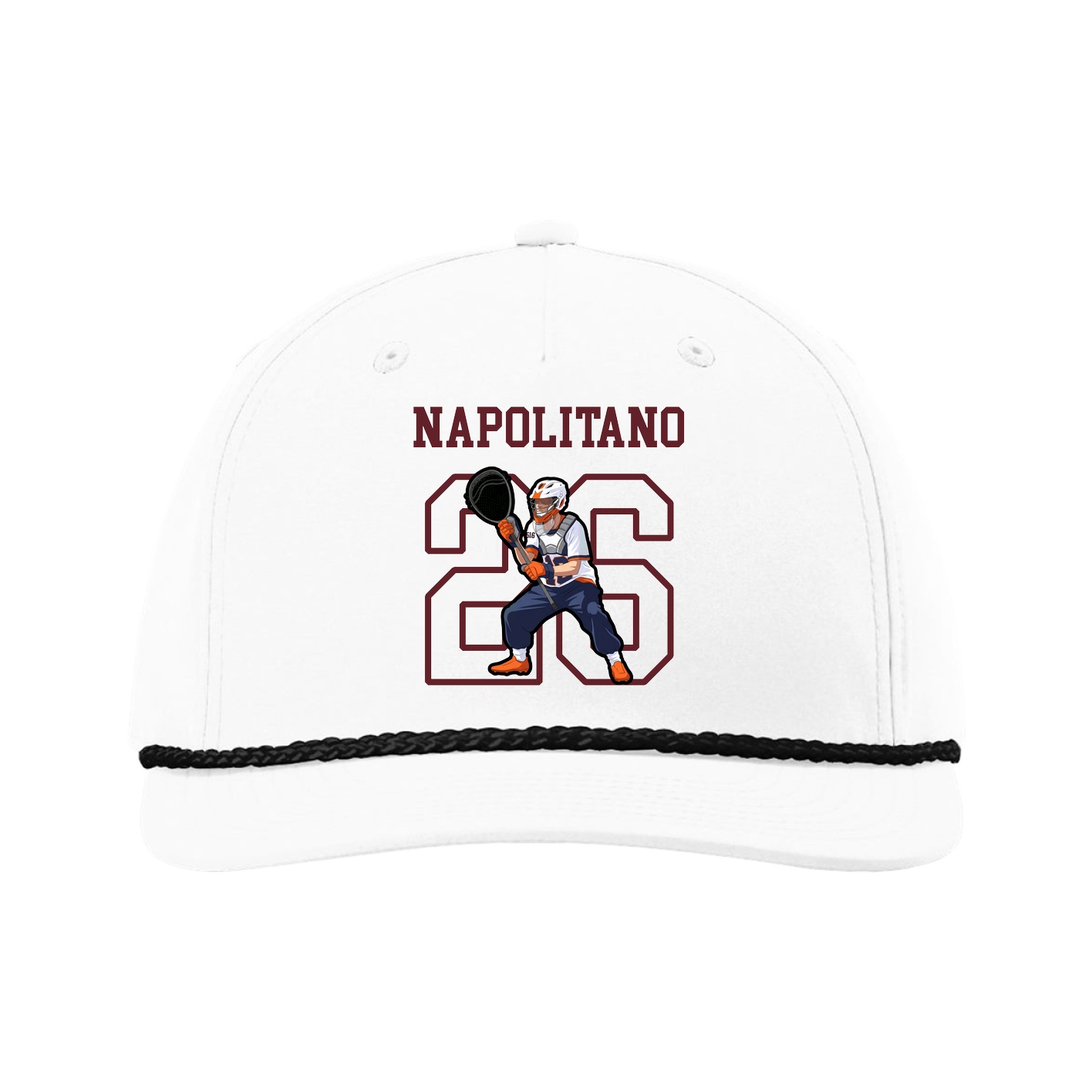 Five-Panel Classic Rope Cap — Shirsey in White