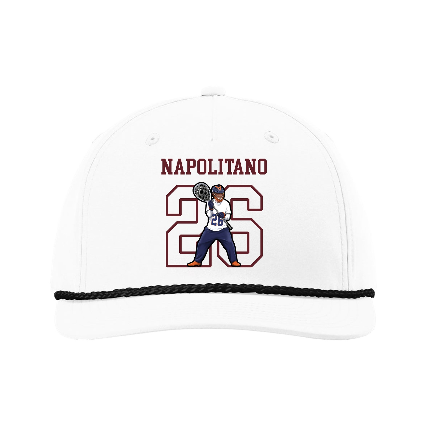 Five-Panel Classic Rope Cap — Shirsey in White