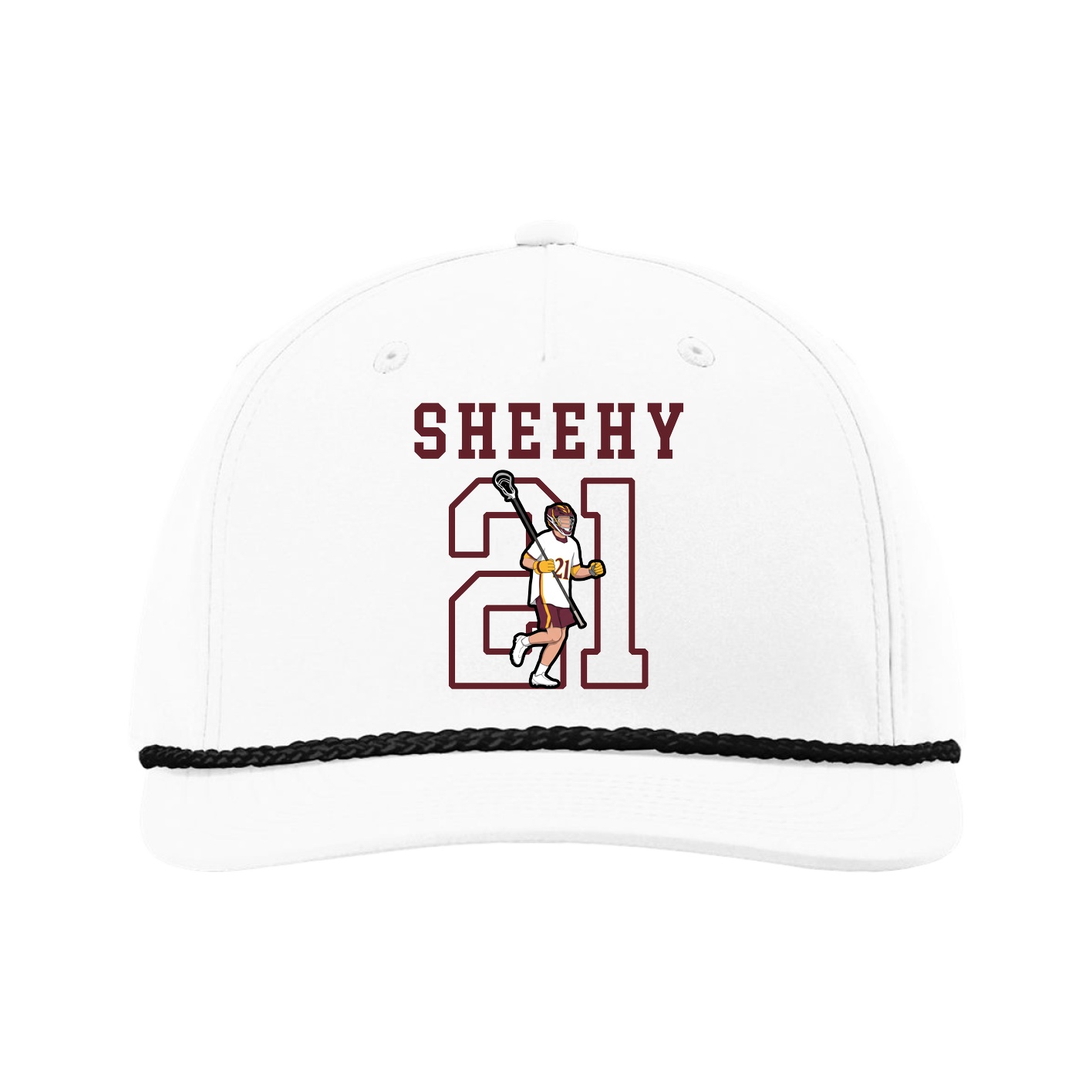 Five-Panel Classic Rope Cap — Shirsey in White