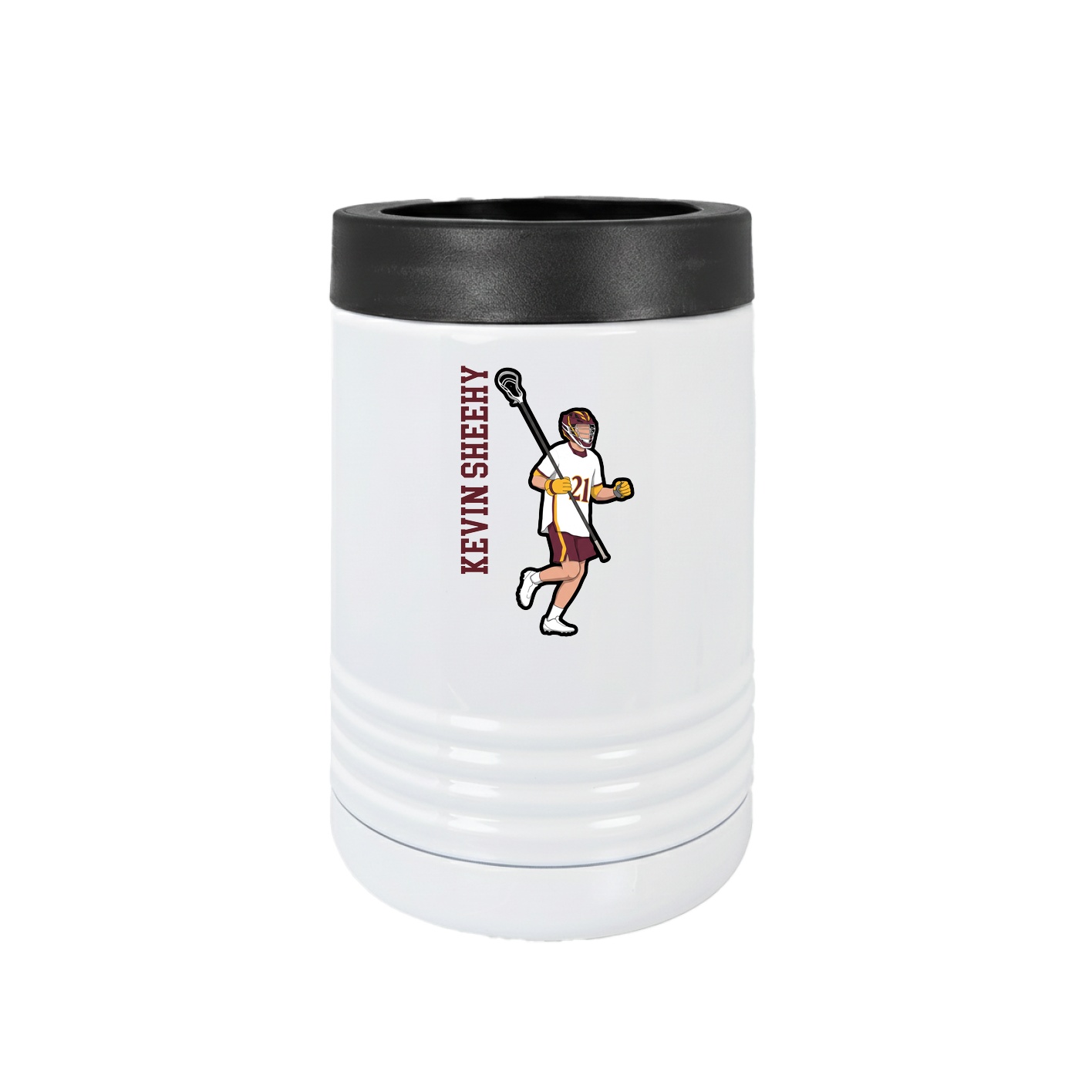 Beverage Holder — Name Vertical in White