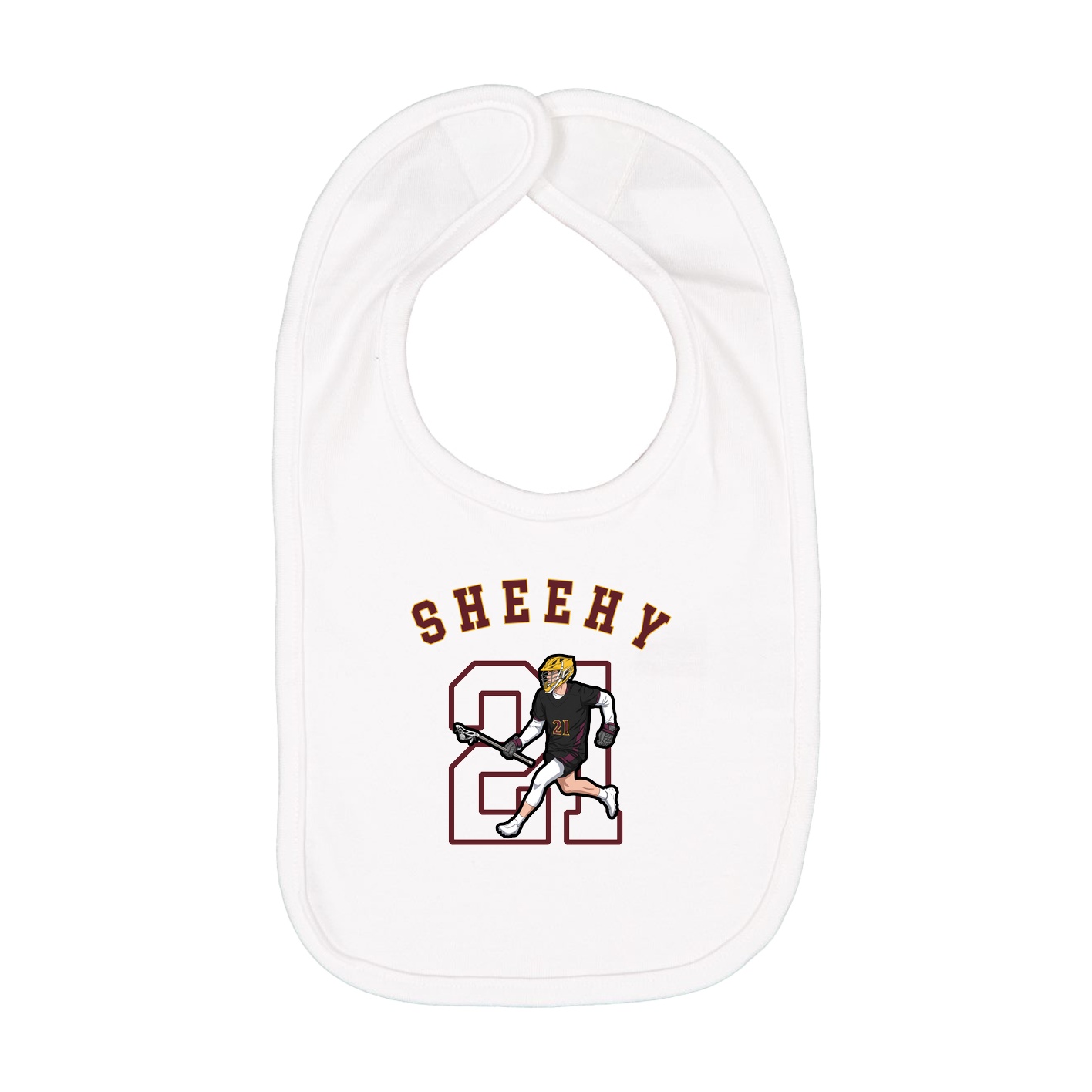 Infant Bib — Shirsey Arch in White