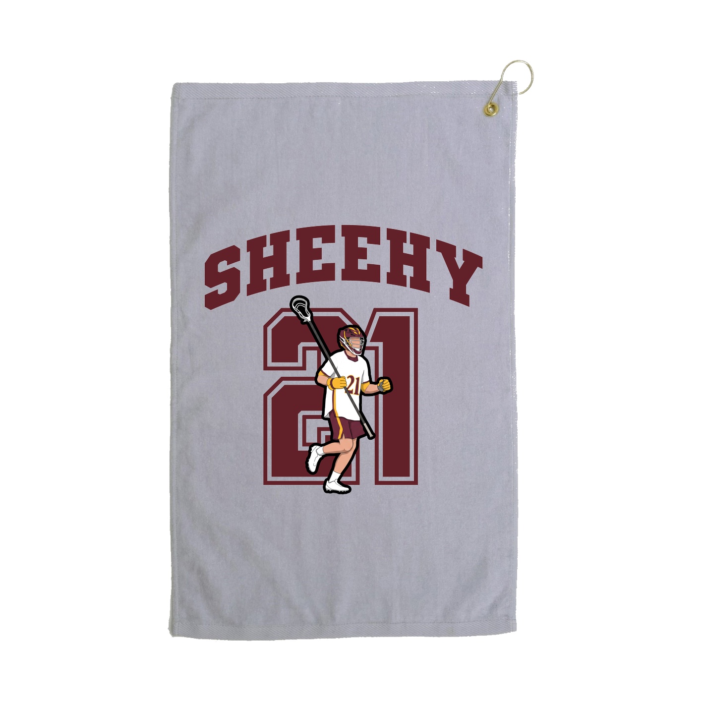 Golf Towel — Number in Grey