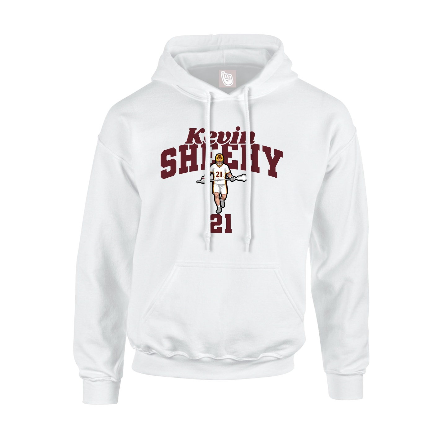 Youth Hoodie — Signature Arch in White