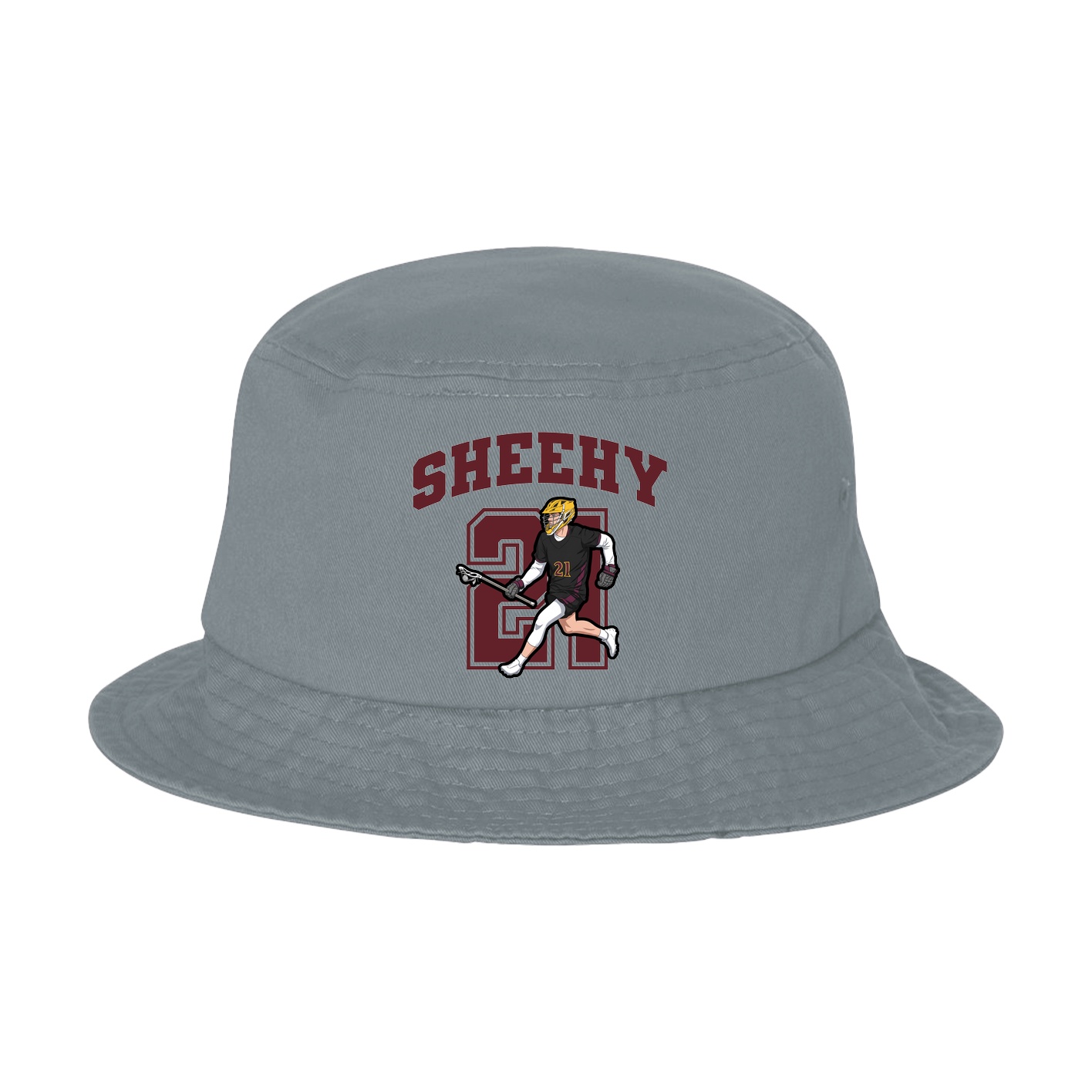 Bucket Cap — Number in Grey