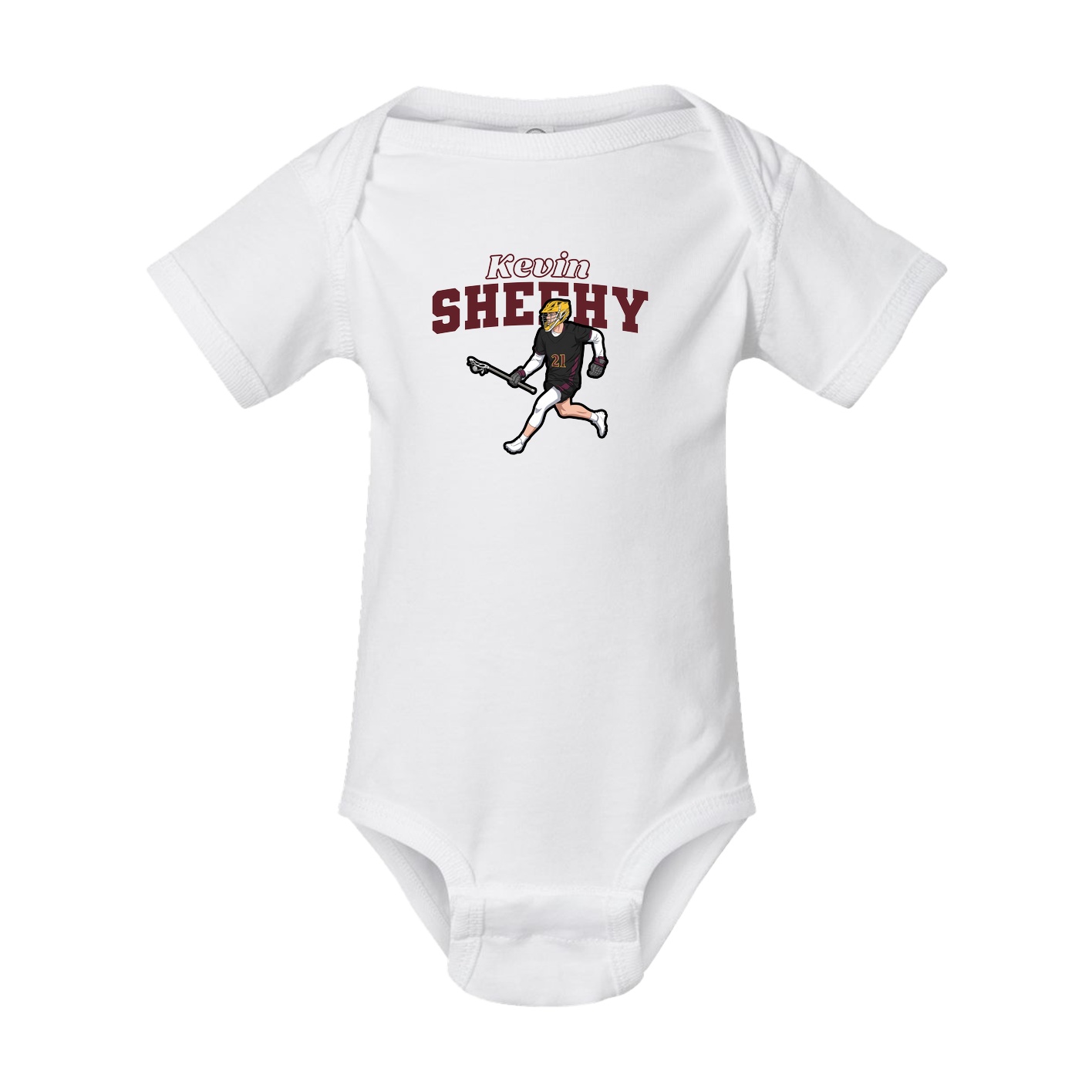 Baby Onesie — Name Arch in White