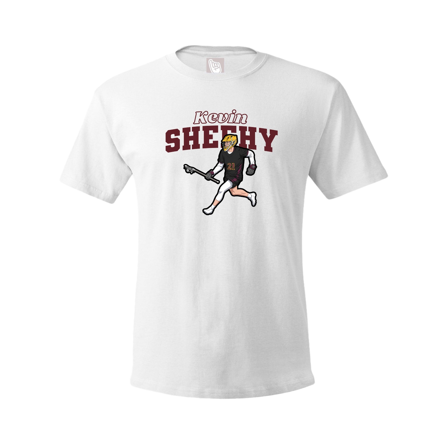 Youth Tee — Name Arch in White