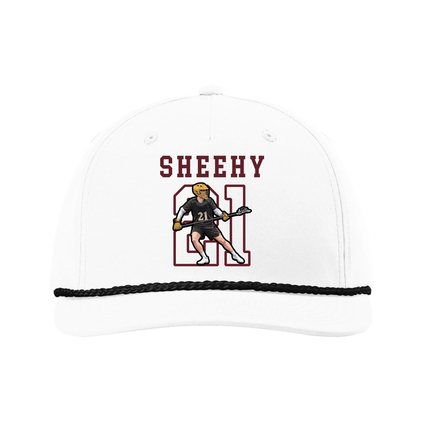 Five-Panel Classic Rope Cap — Shirsey in White