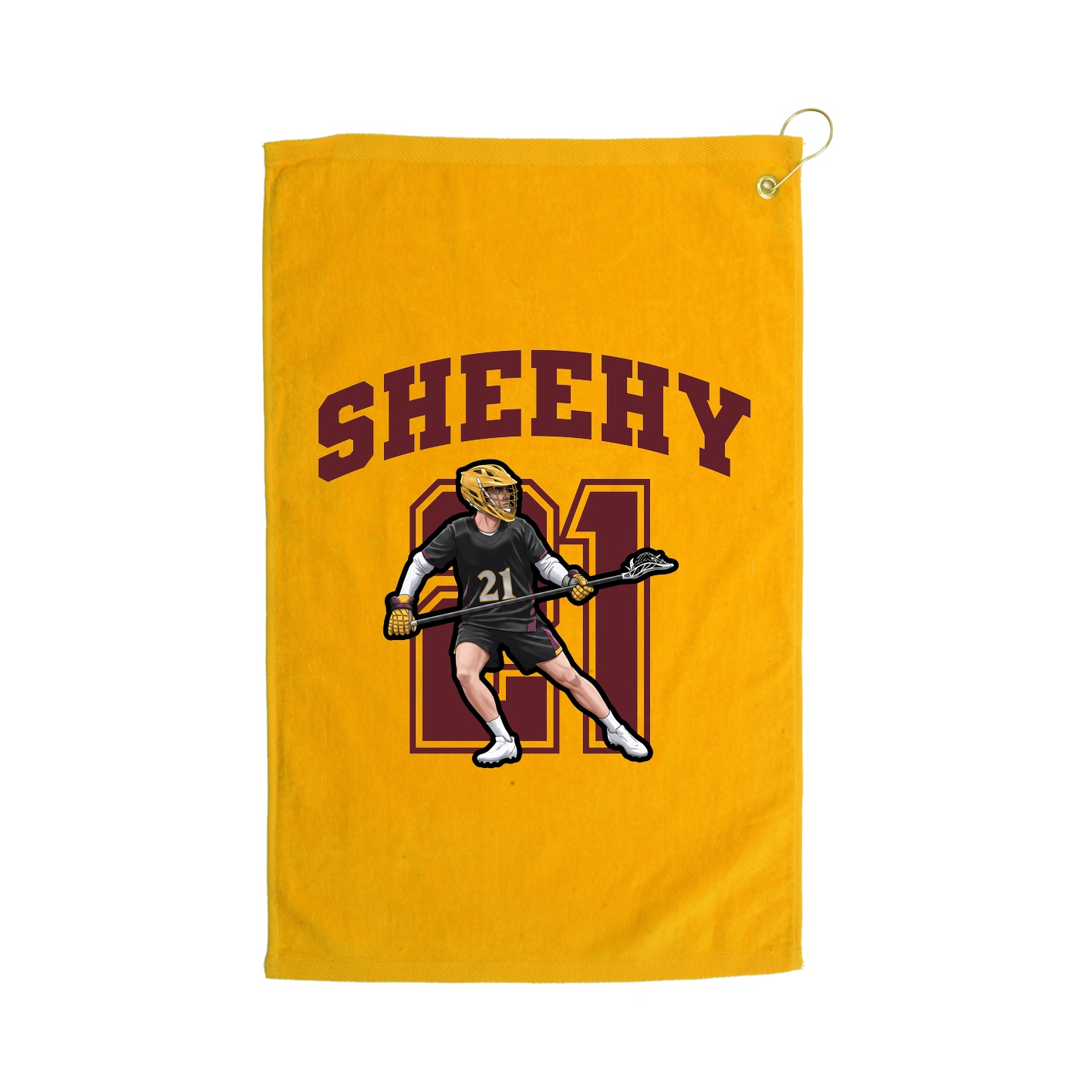 Golf Towel — Number in Gold