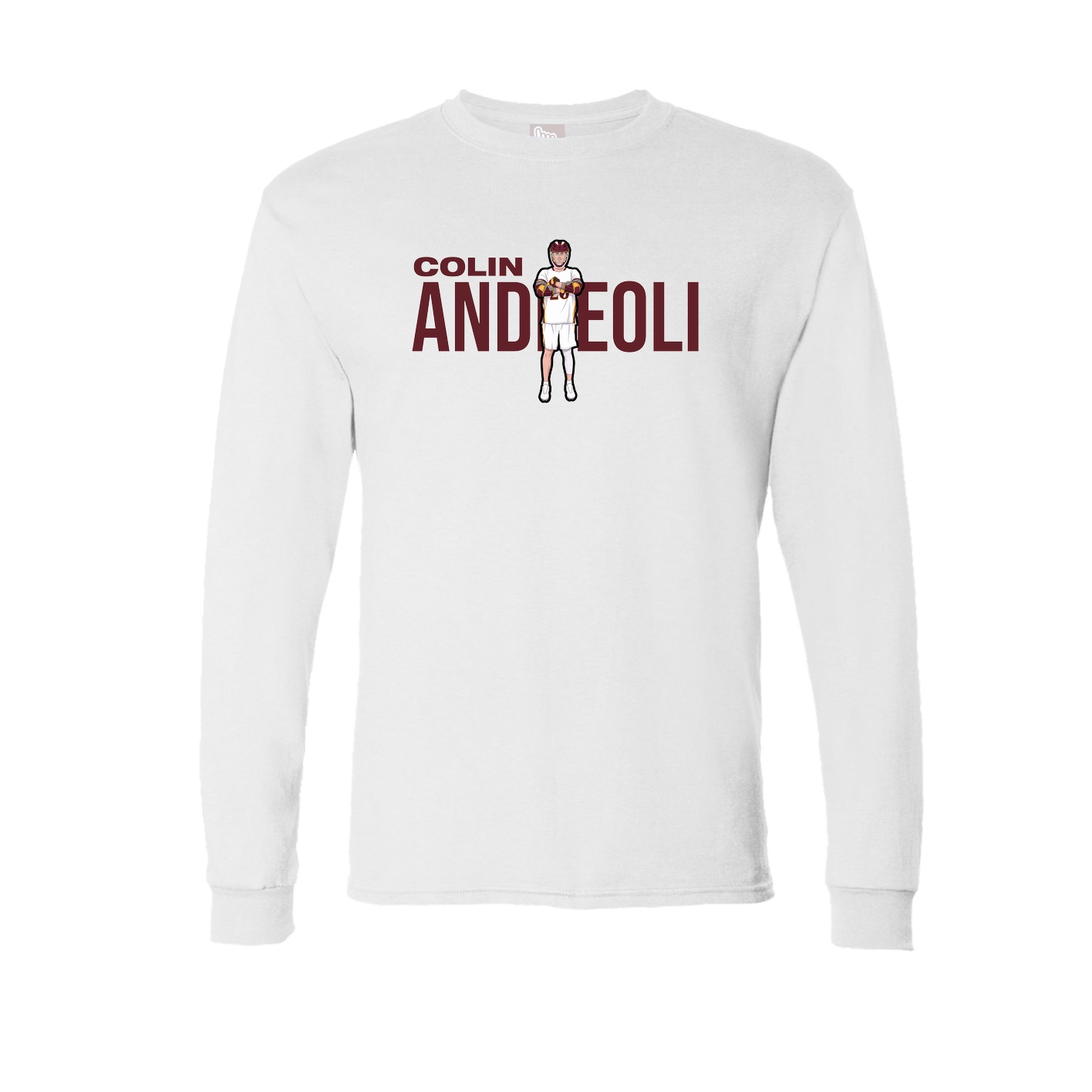 Long Sleeve Tee — Player Name in White