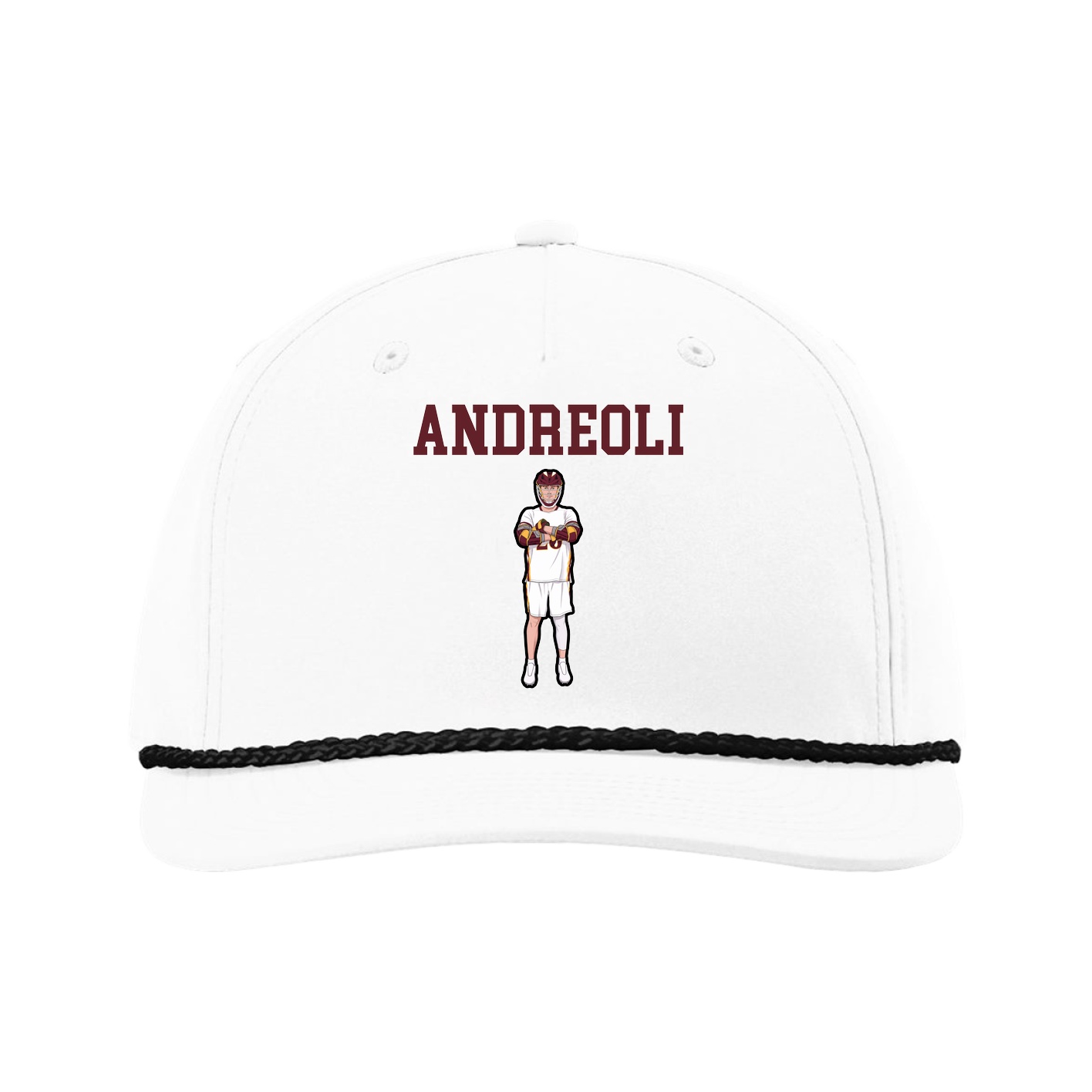 Five-Panel Classic Rope Cap — Shirsey in White