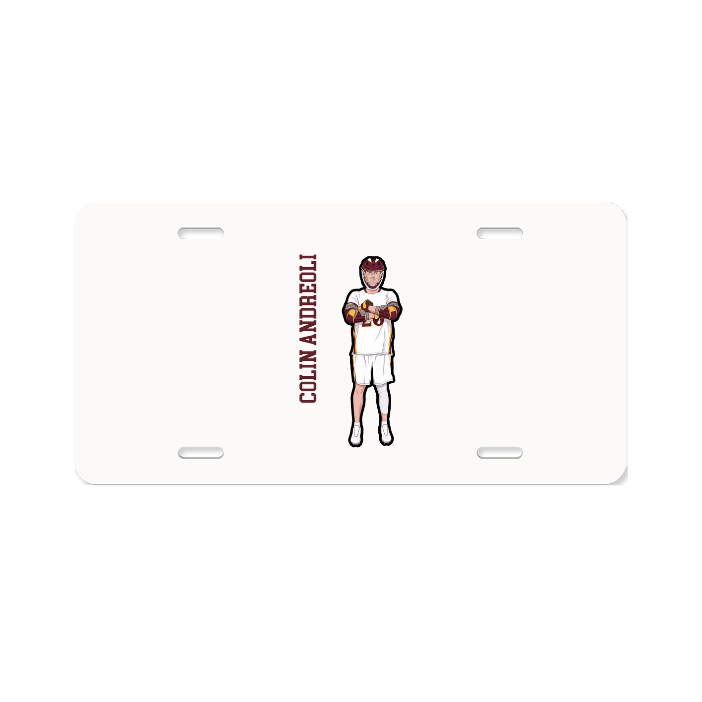 License Plate — Name Vertical in Classic