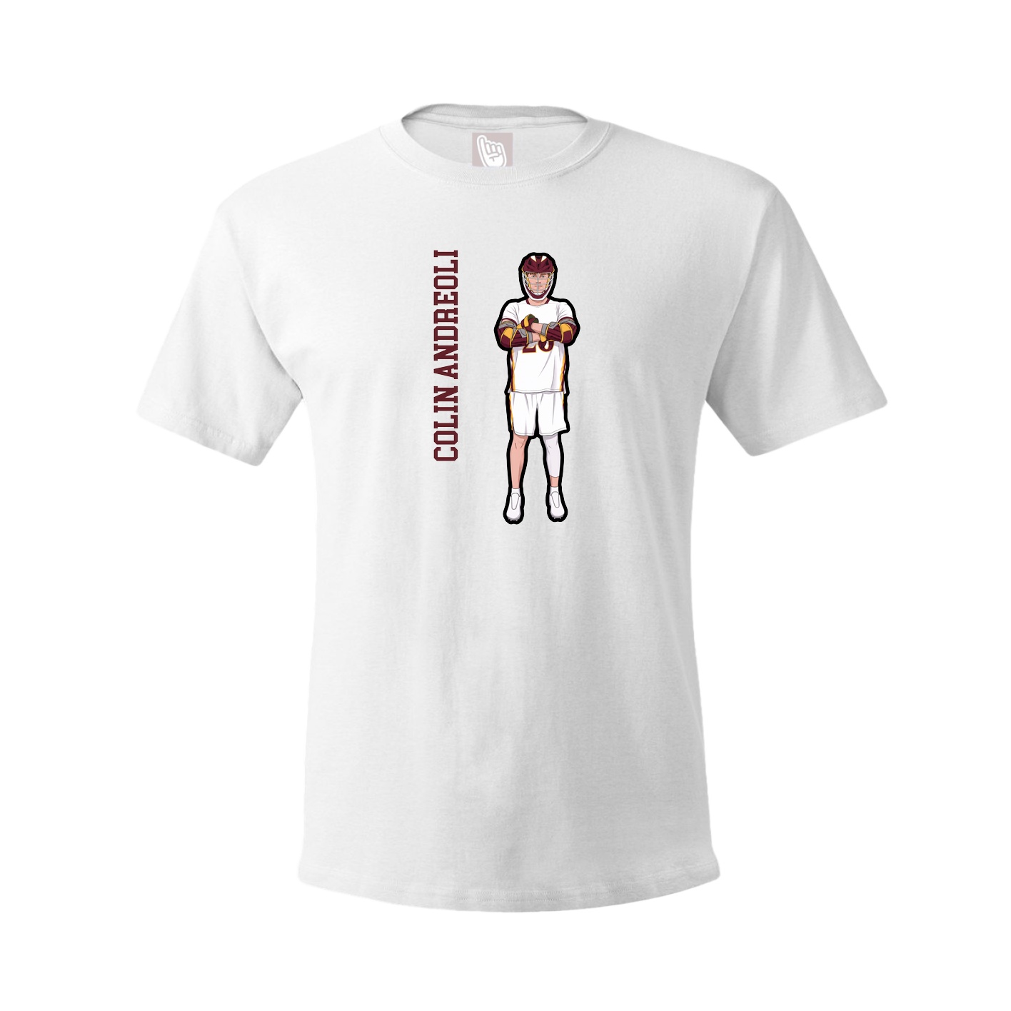 Youth Tee — Name Vertical in White