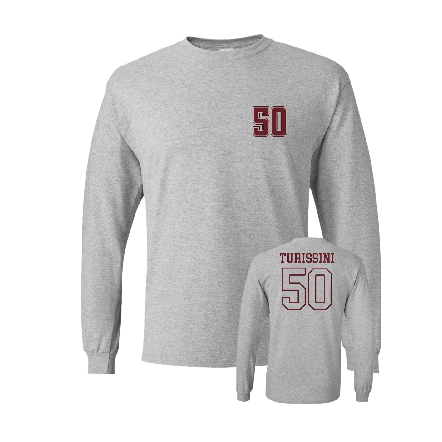 Long Sleeve Tee — Chest Back in Grey