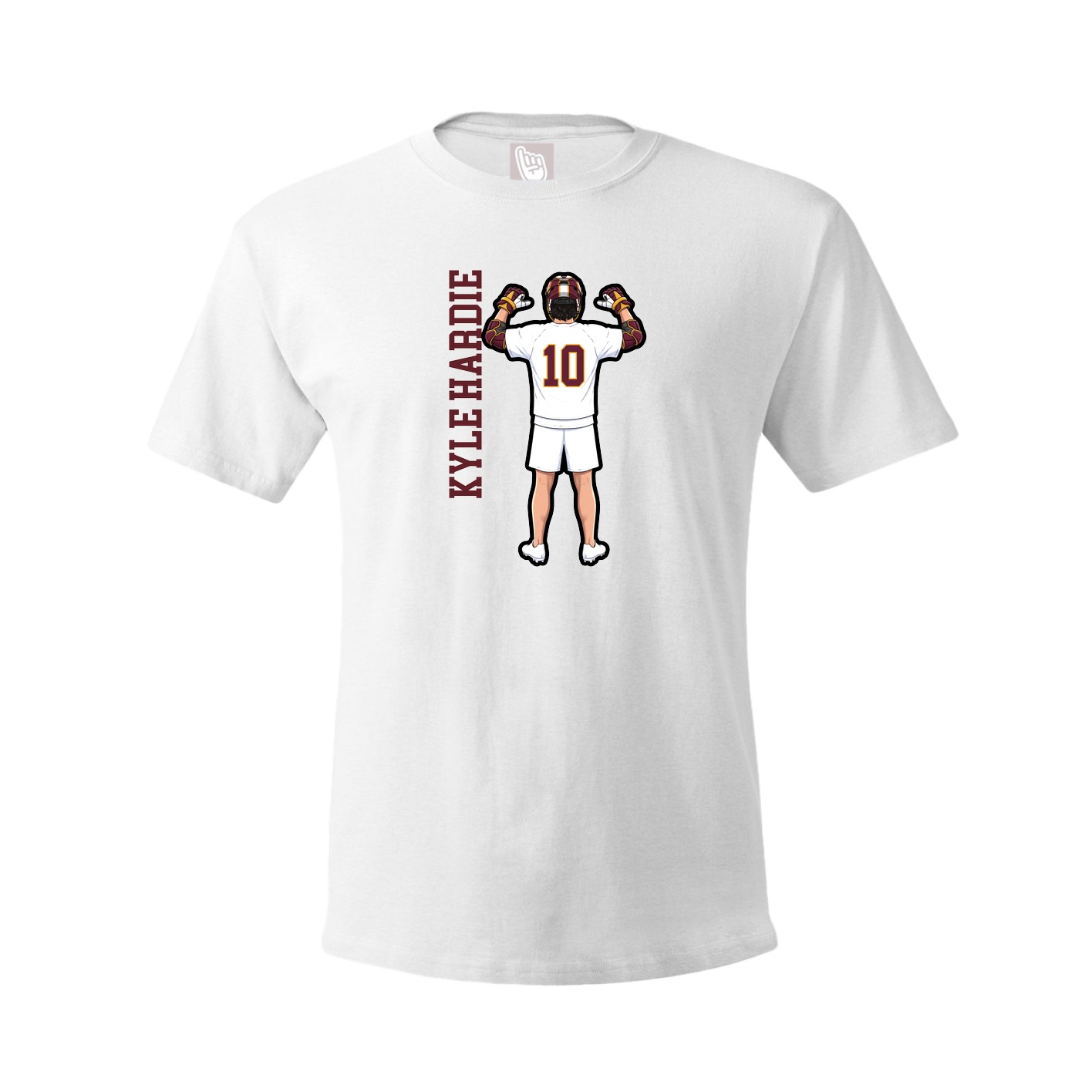 Tee — Name Vertical in White