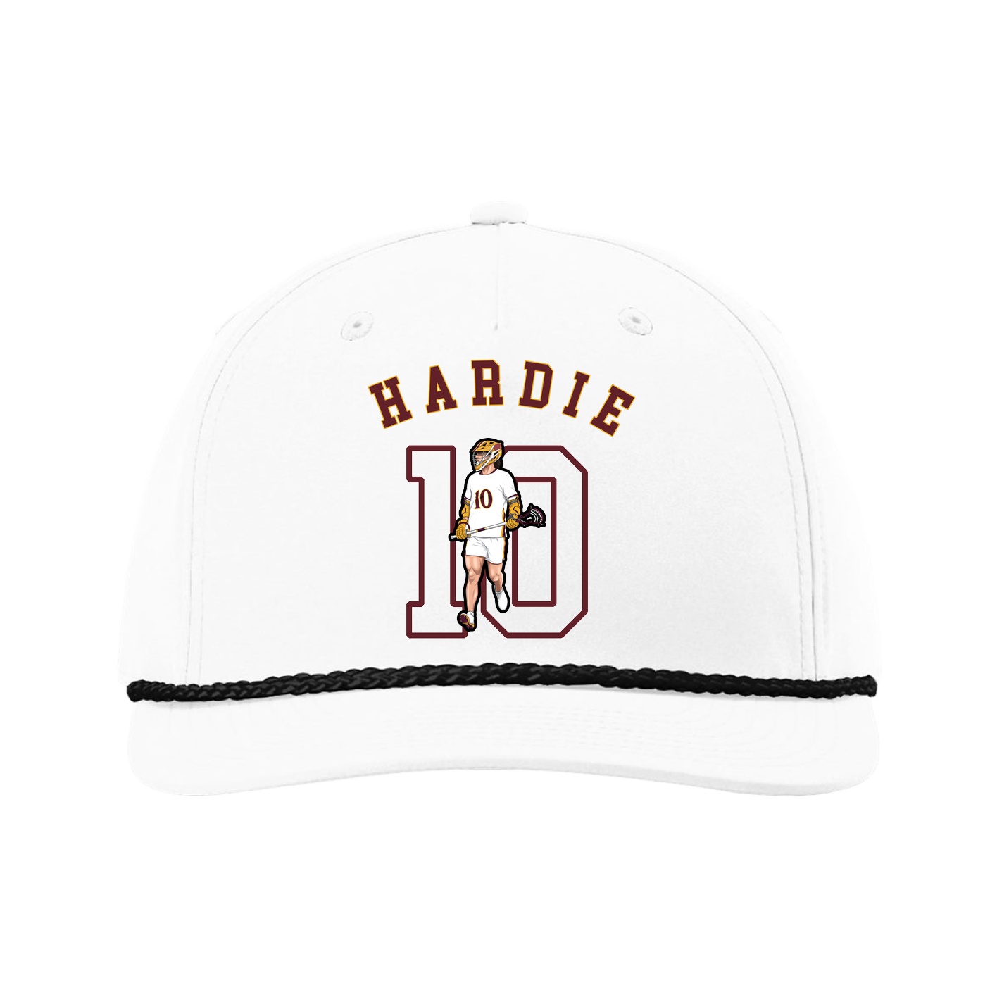Five-Panel Classic Rope Cap — Shirsey Arch in White