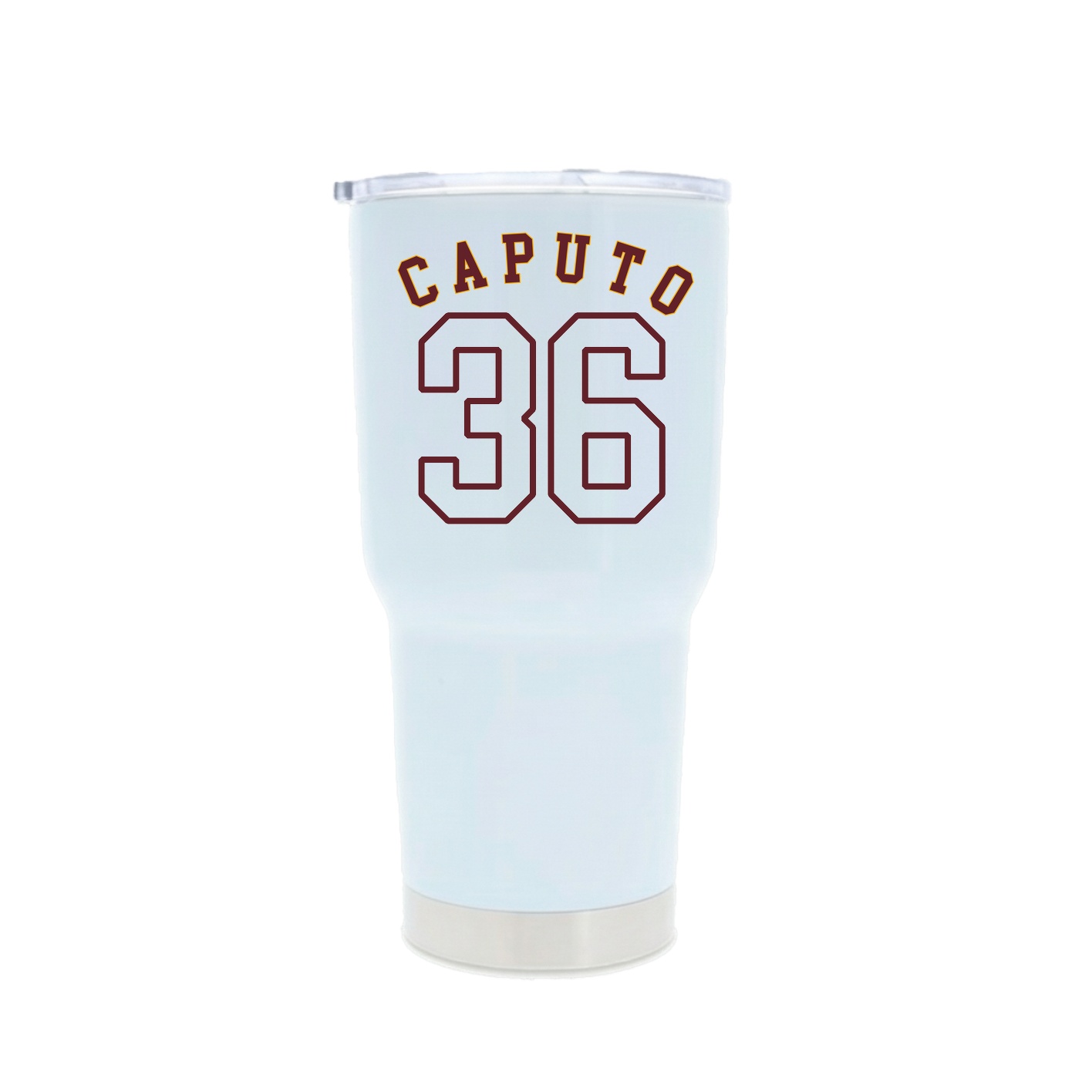 30oz Stainless Steel Tumbler — Shirsey Arch in White
