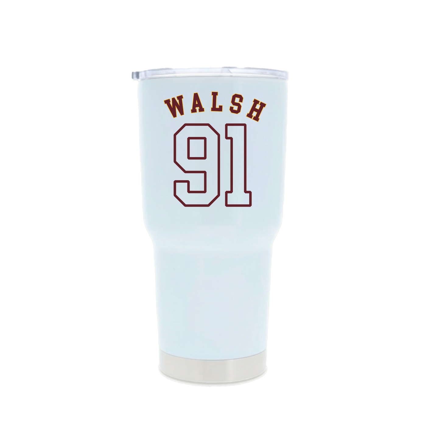 30oz Stainless Steel Tumbler — Shirsey Arch in White