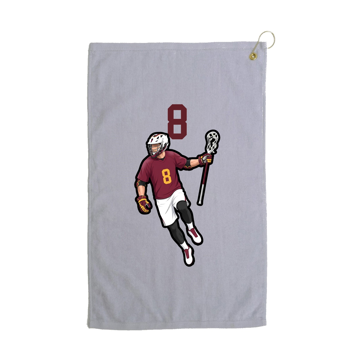 Golf Towel — Number Top in Grey