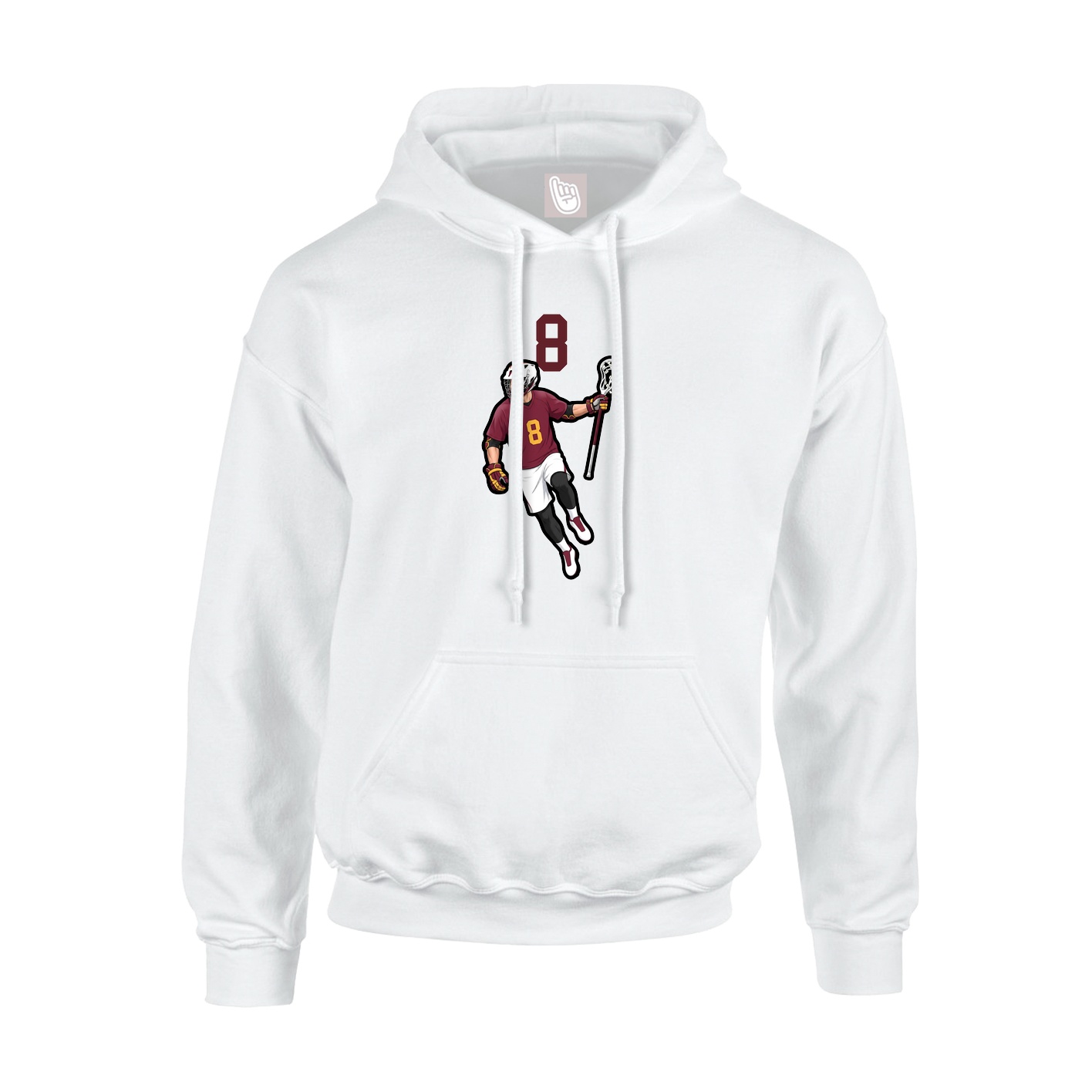 Hoodie — Number Top in White