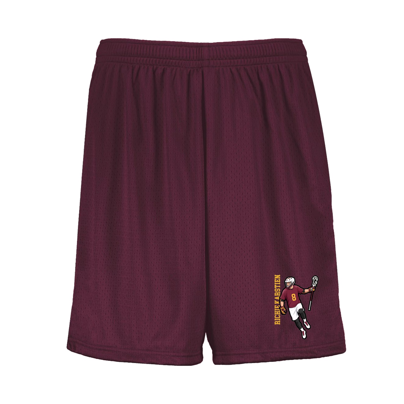 Shorts — Name Vertical in Maroon