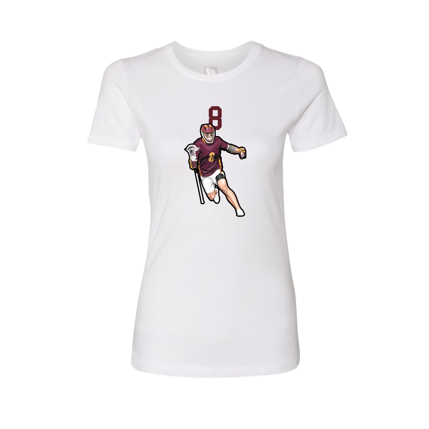 Womens Tee — Number Top in White