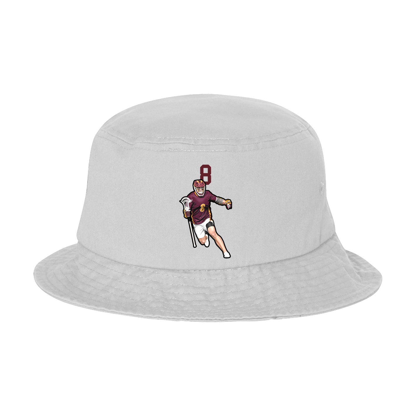 Bucket Cap — Number Top in White
