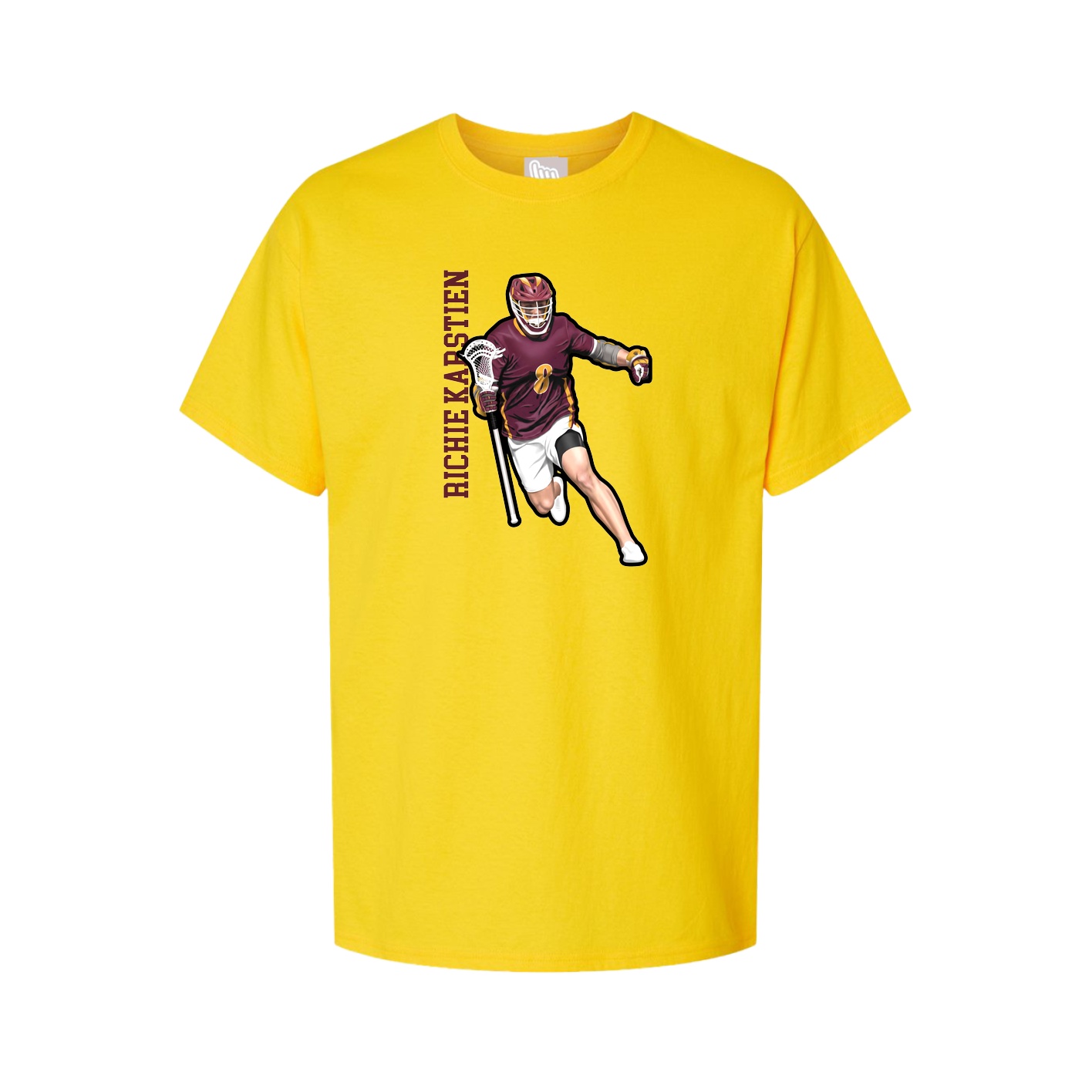 Youth Tee — Name Vertical in Gold