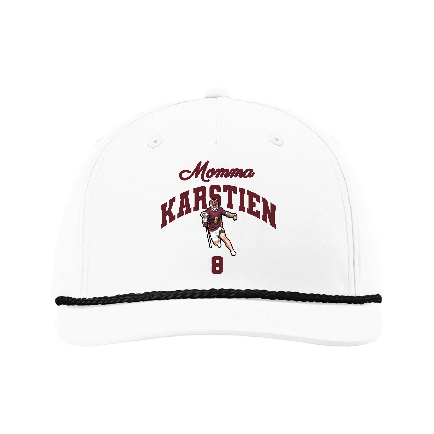 Five-Panel Classic Rope Cap — Mothers Day Arch in White