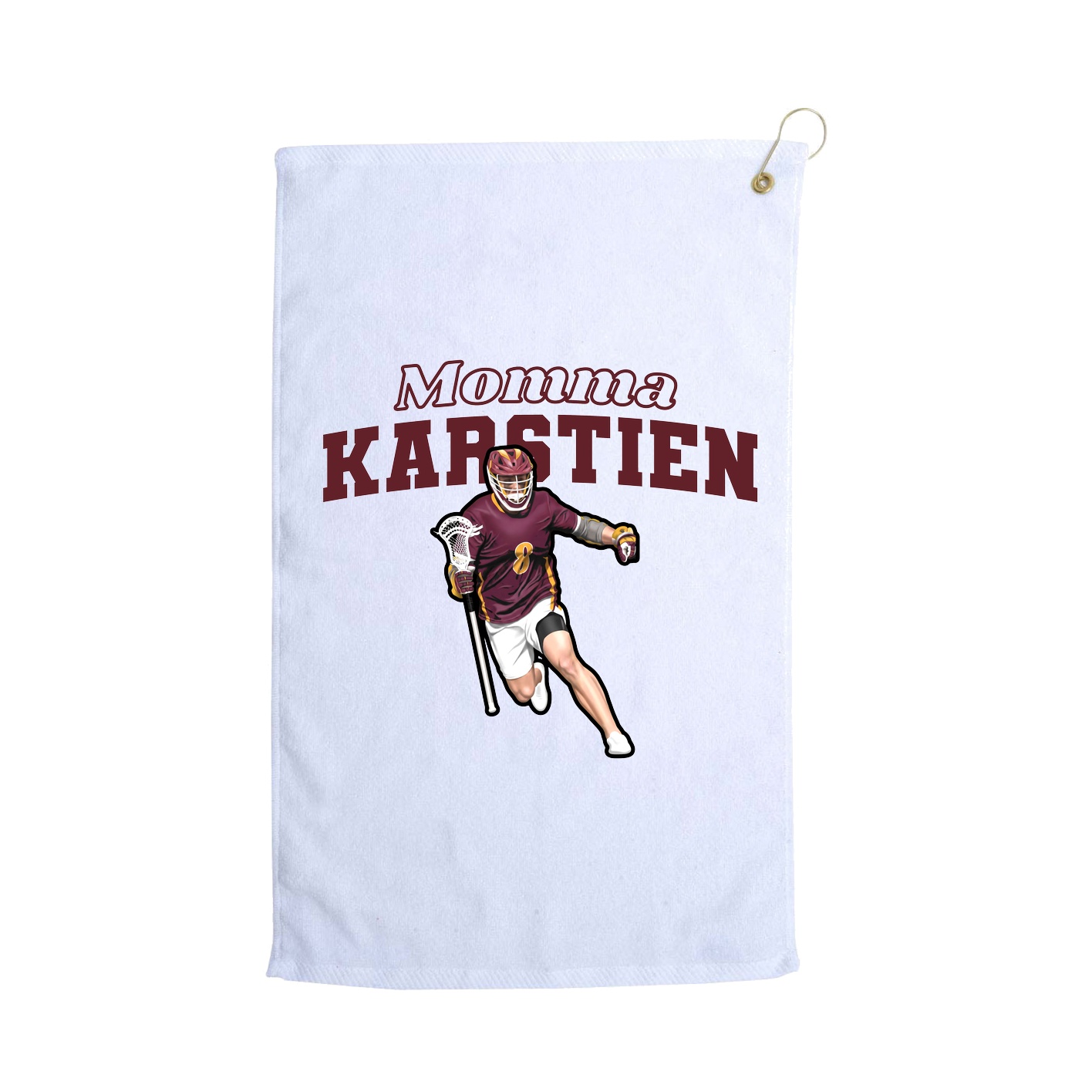 Golf Towel — Mothers Day Block in White
