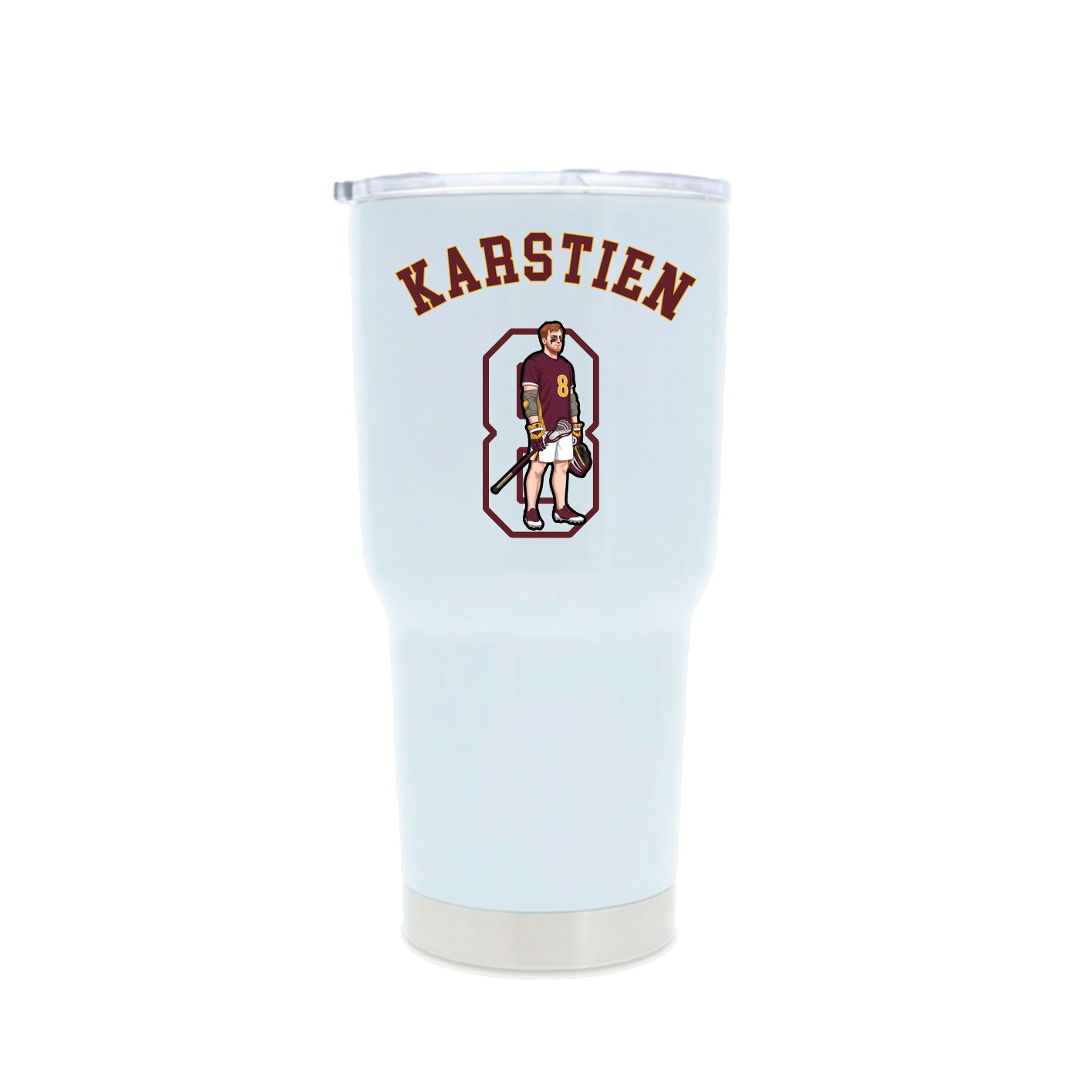 30oz Stainless Steel Tumbler — Shirsey Arch in White