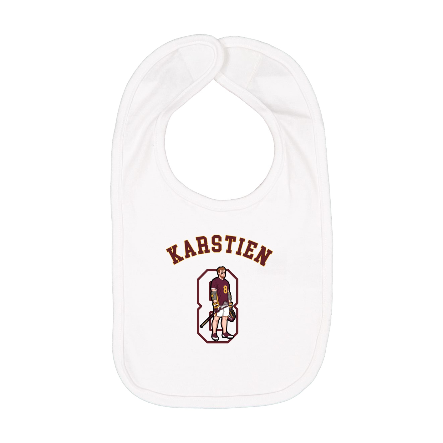 Infant Bib — Shirsey Arch in White