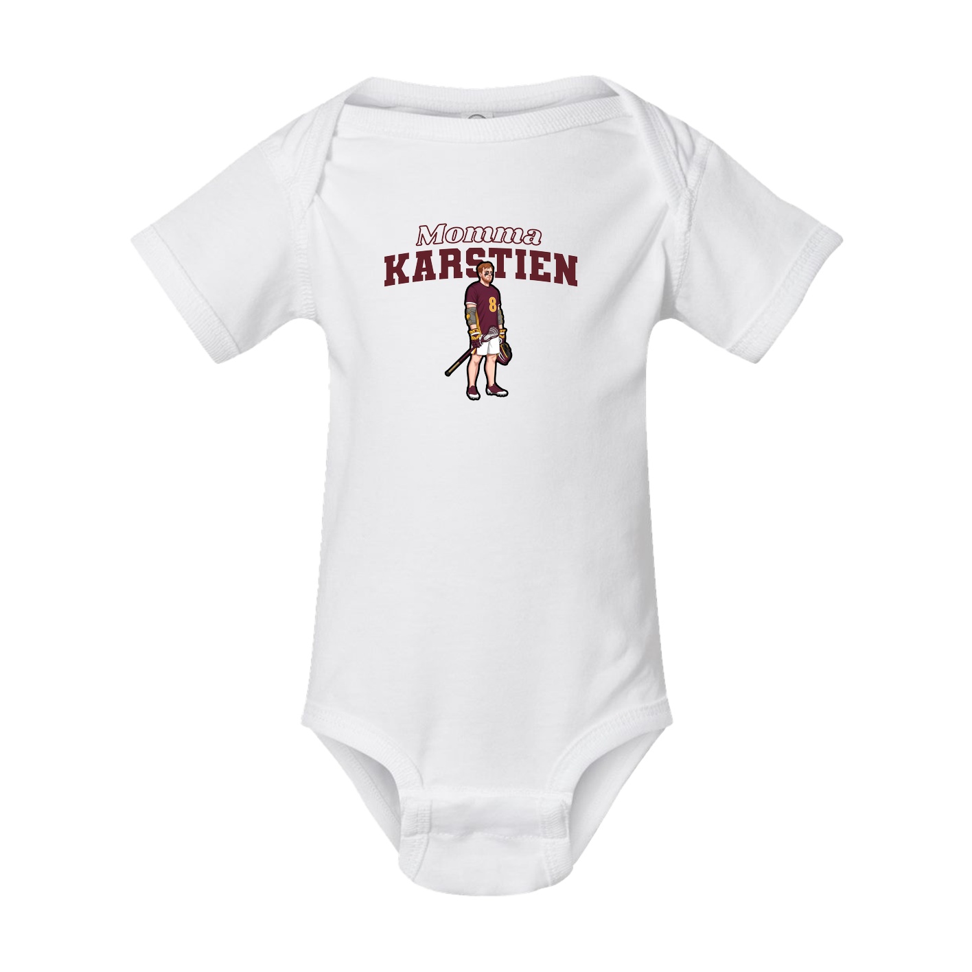 Baby Onesie — Mothers Day Block in White