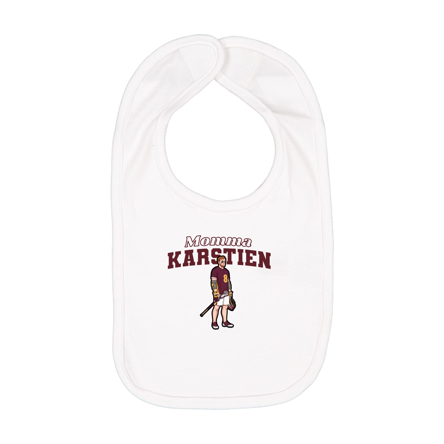 Infant Bib — Mothers Day Block in White