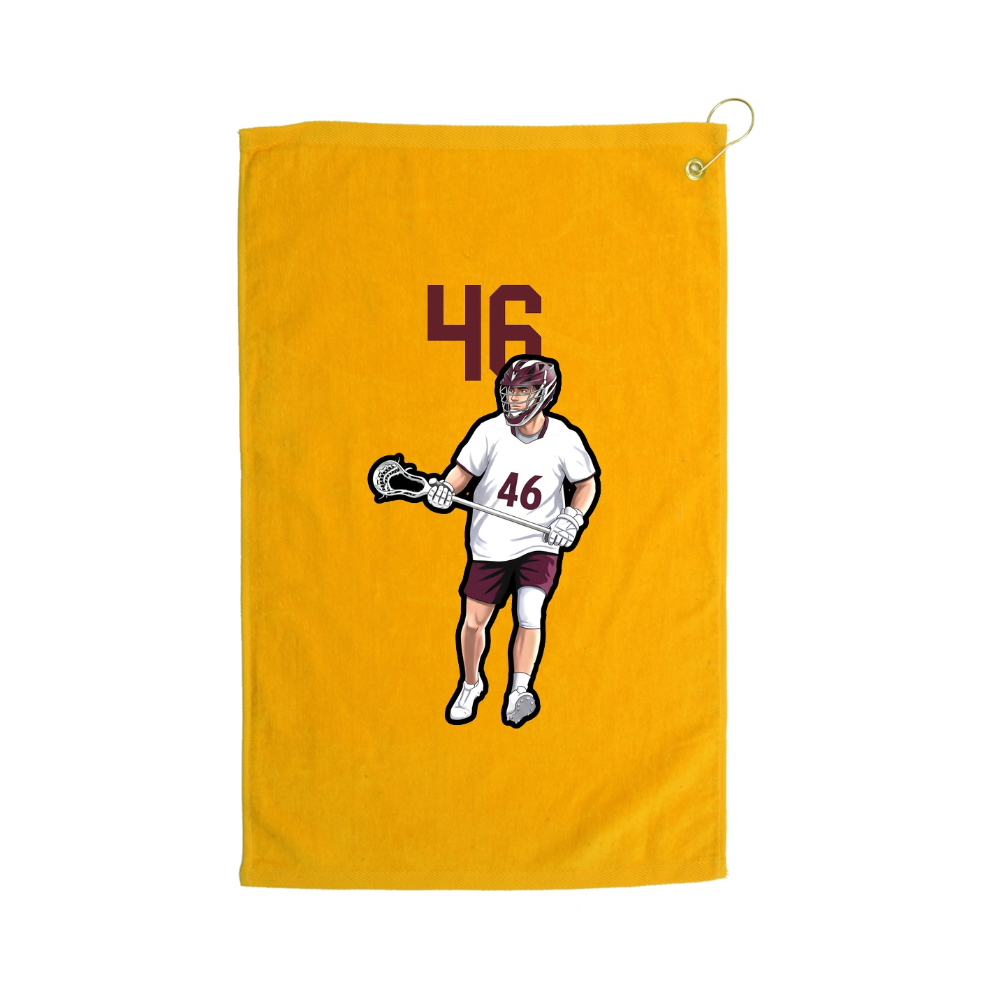Golf Towel — Number Top in Gold