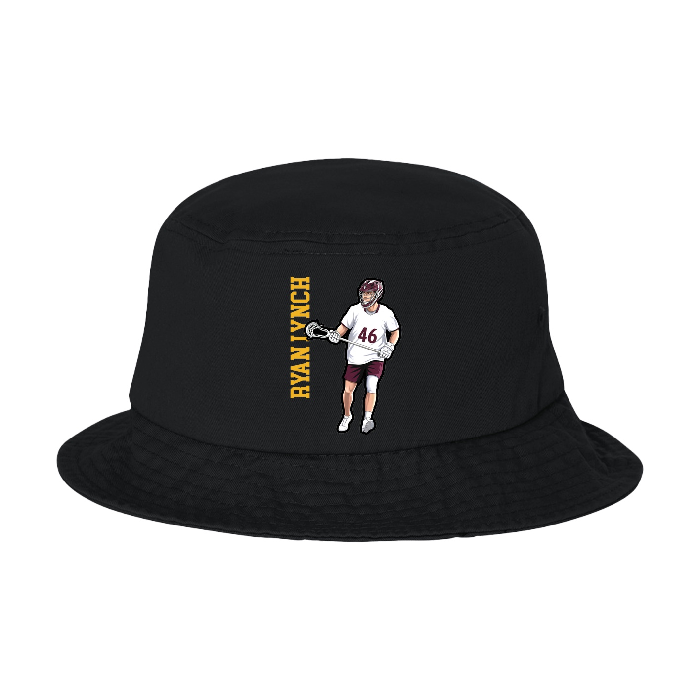 Bucket Cap — Name Vertical in Black