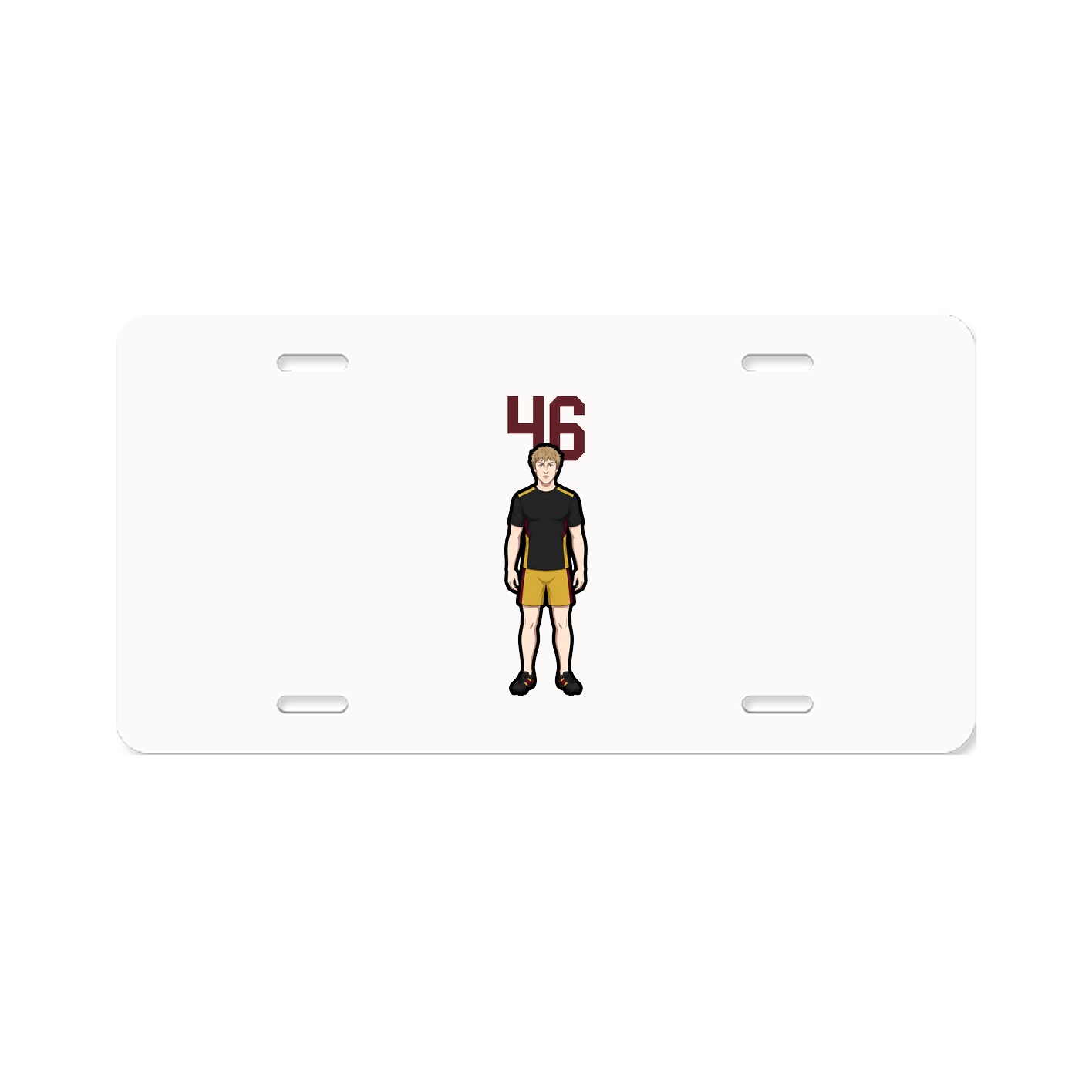 License Plate — Number Top in Classic