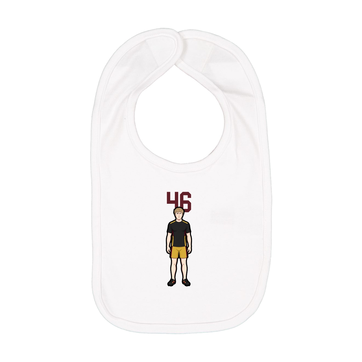Infant Bib — Number Top in White