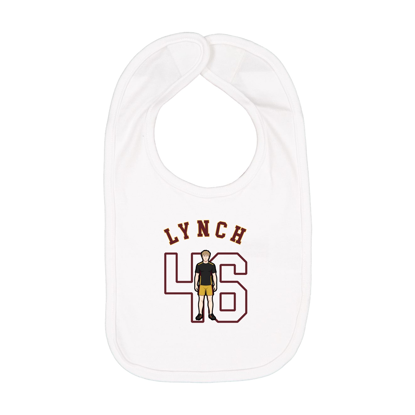 Infant Bib — Shirsey Arch in White