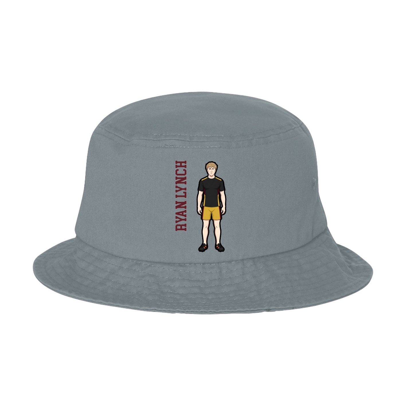 Bucket Cap — Name Vertical in Grey