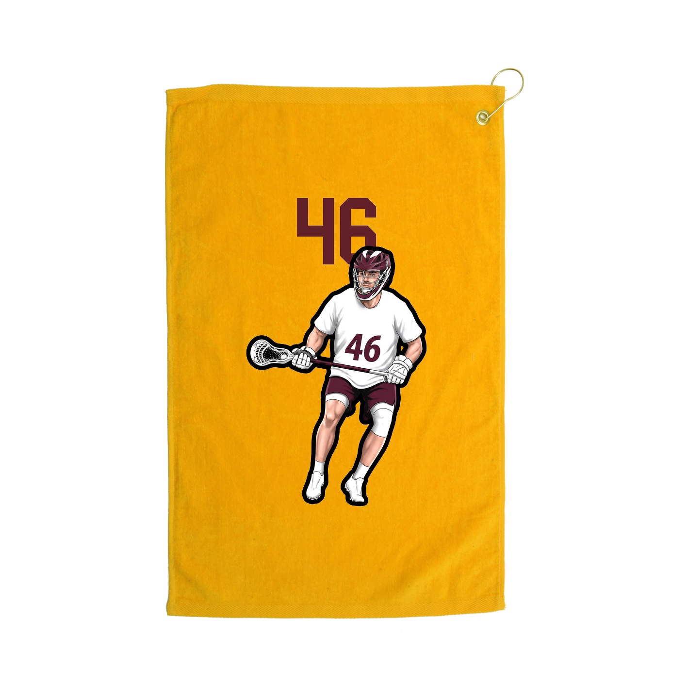 Golf Towel — Number Top in Gold